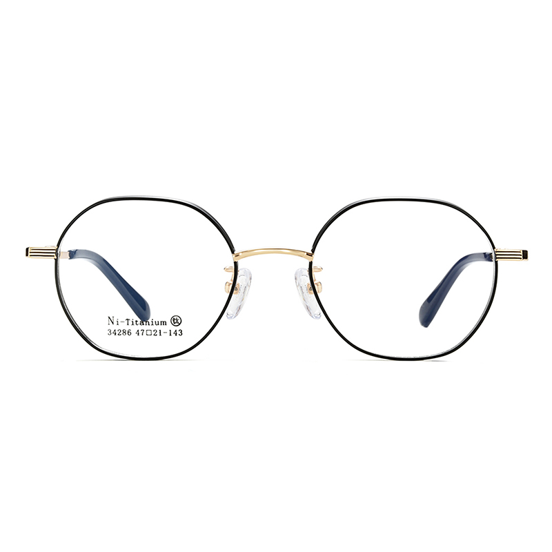 34286 Casual Polygonal Alloy Glasses