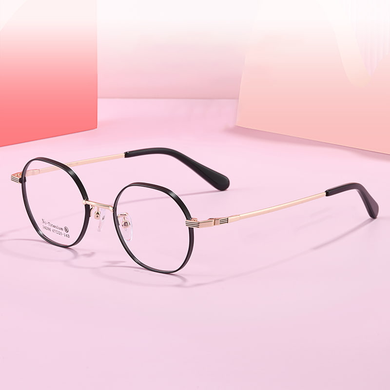 34286 Casual Polygonal Alloy Glasses
