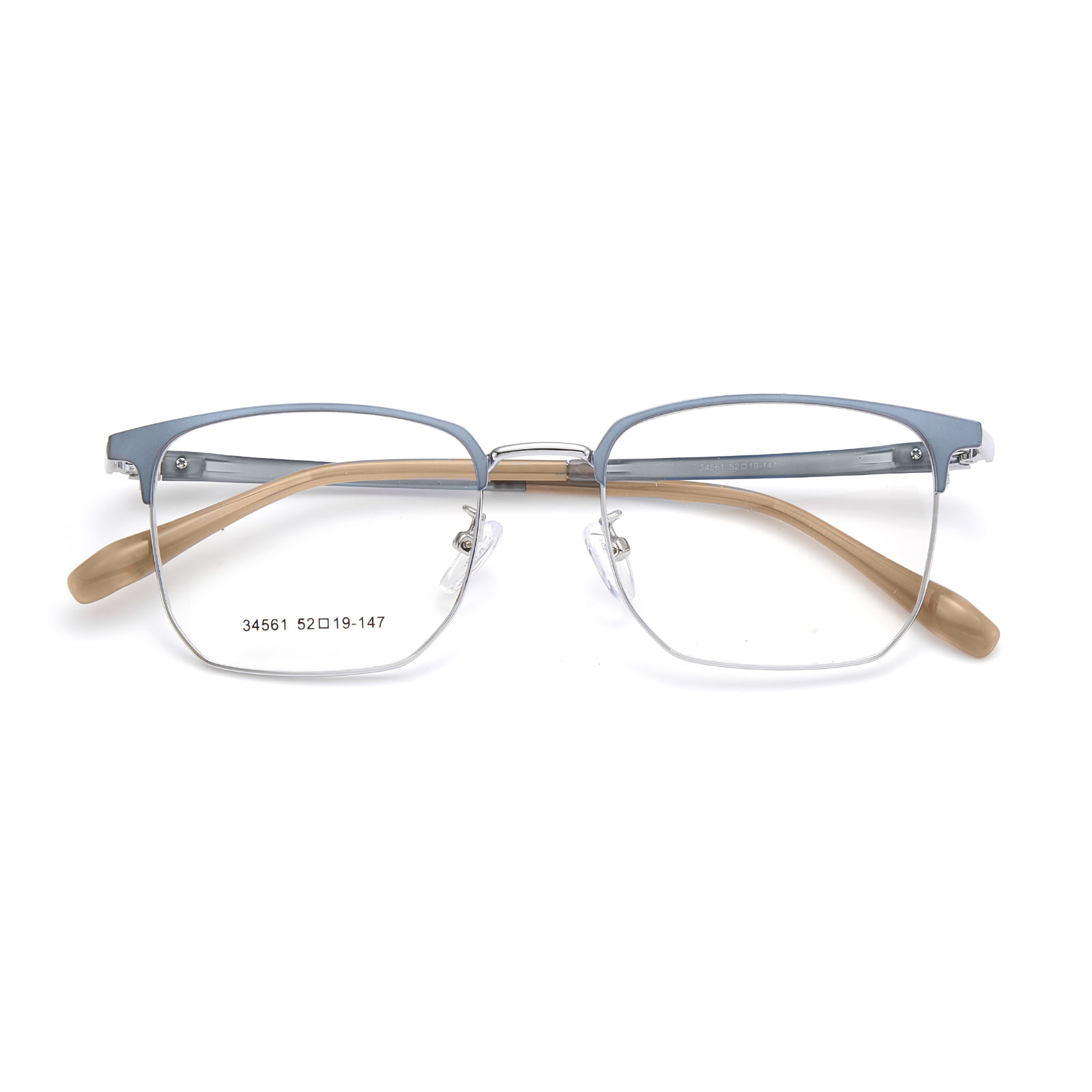34561 Business Gentleman Silicone Temple Alloy Glasses