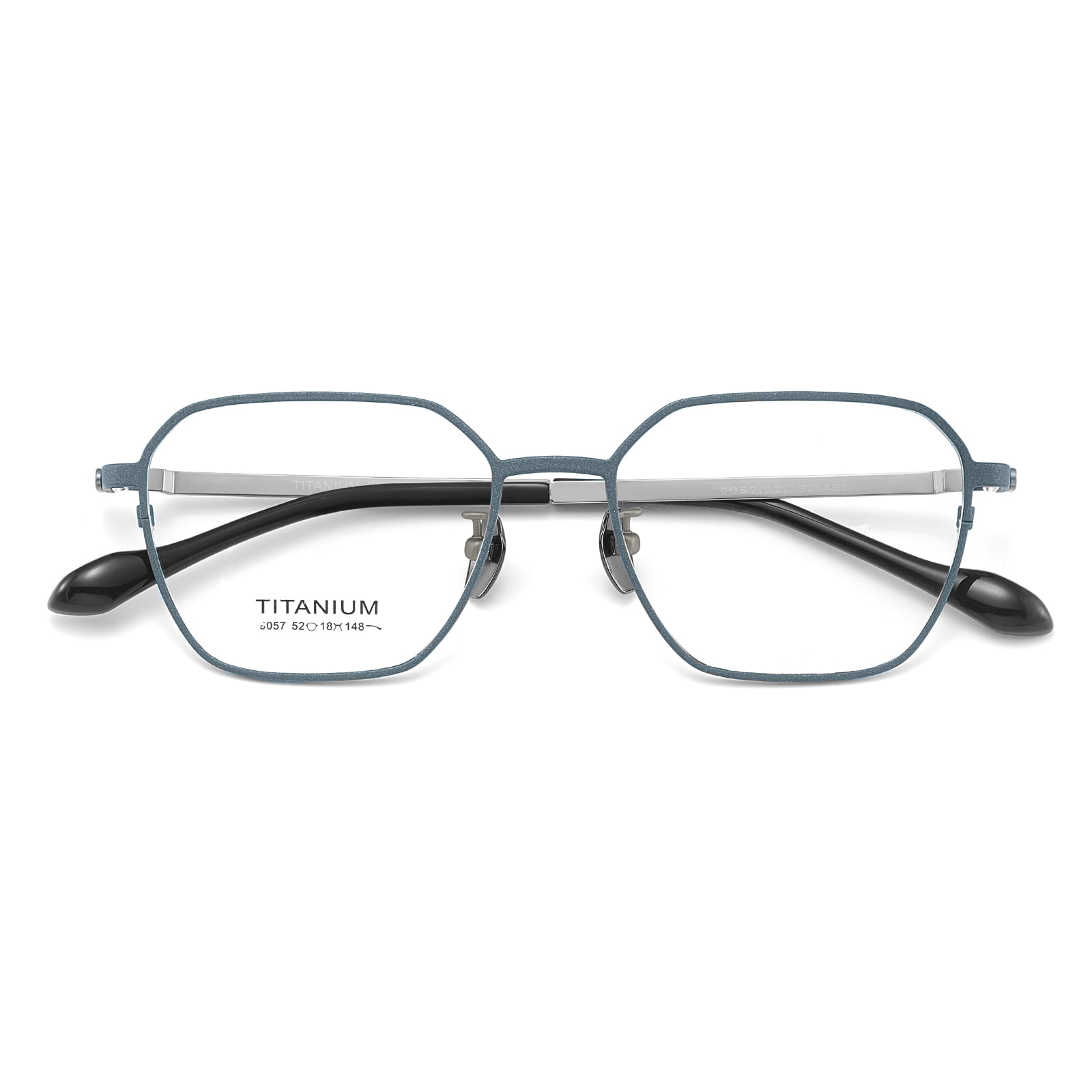 9057 Hexagonal Cut Personalized Pure Titanium Glasses