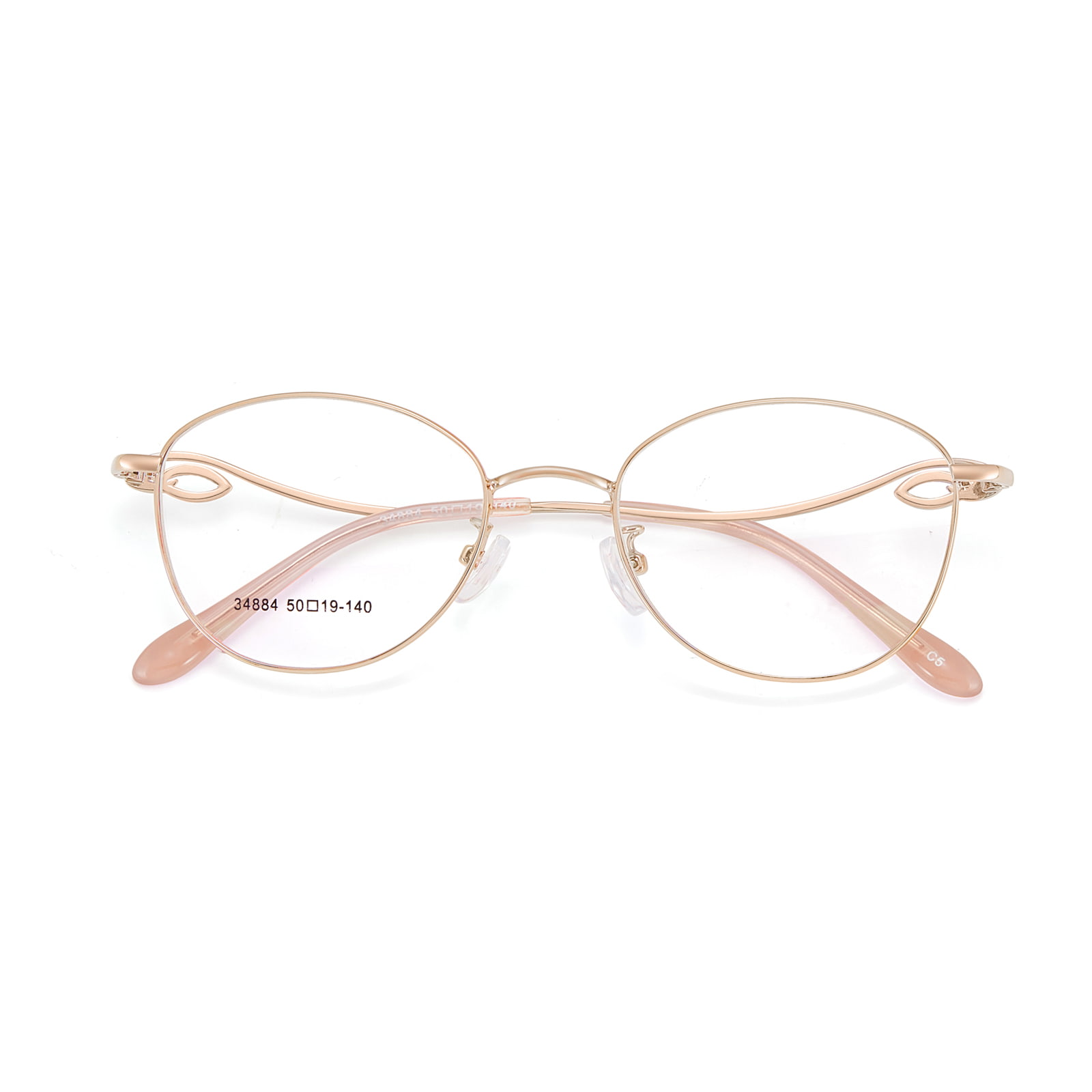 34884 Gentle Double-Sided Carved Alloy Glasses