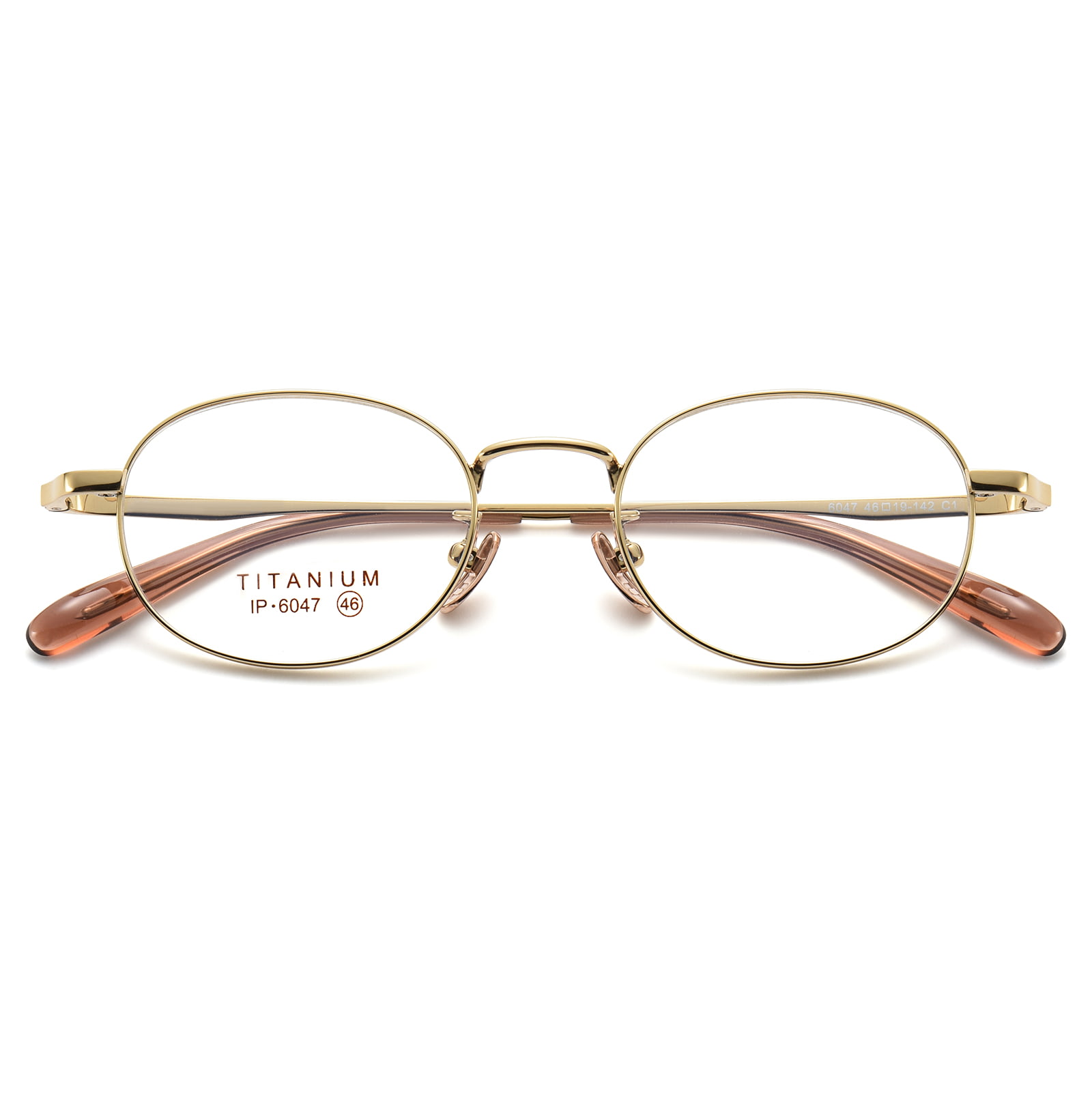 6047 Wide-Rimmed Exquisite Non-Allergenic Pure Titanium Glasses