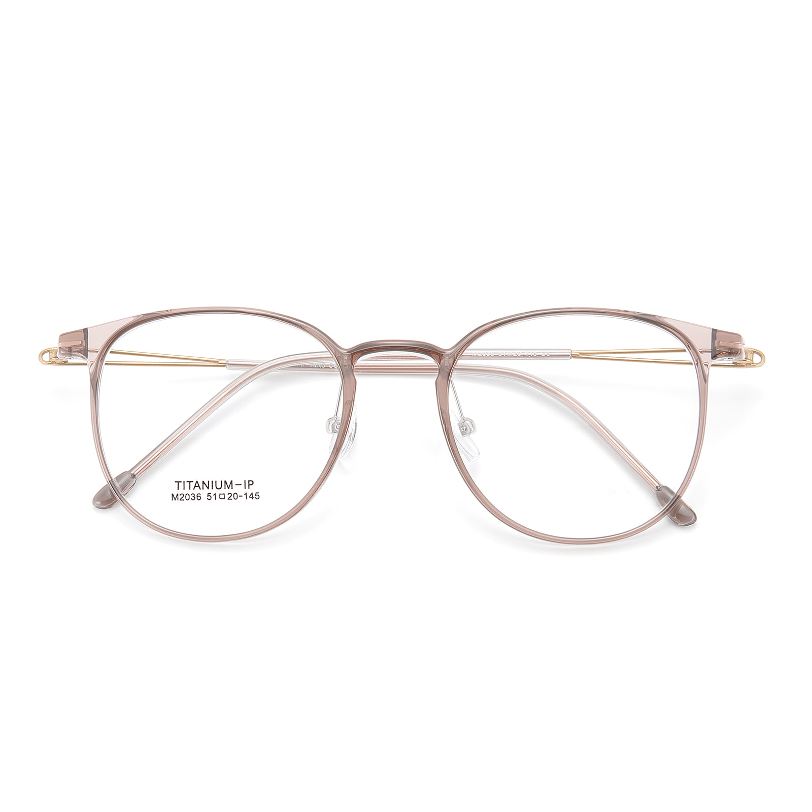 M2036 Rounded Lines Without Pressing the Ears β Titanium Glasses