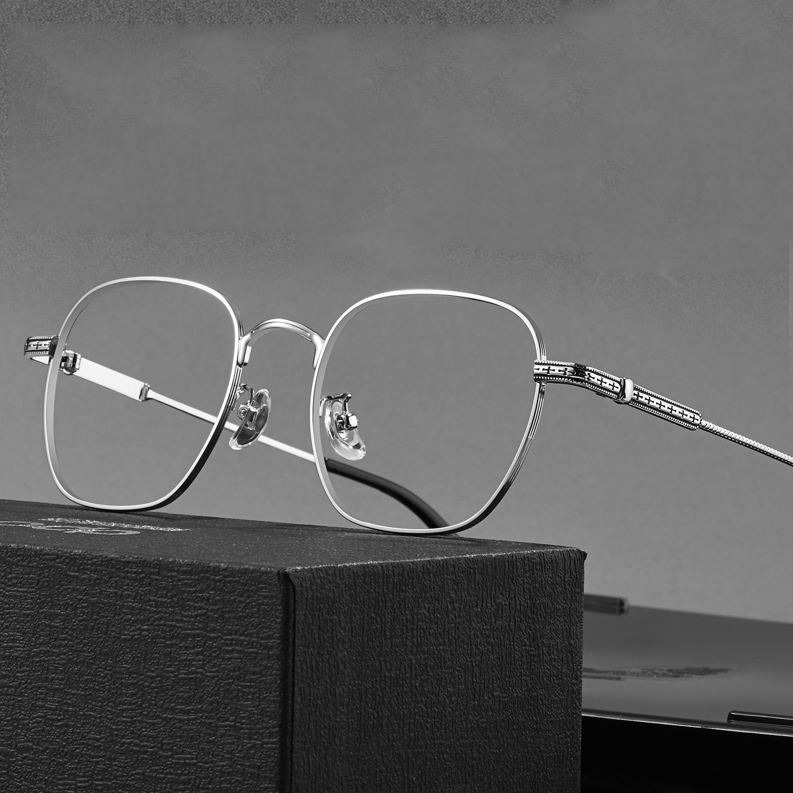 08008 Unique Old Brushed Alloy Glasses