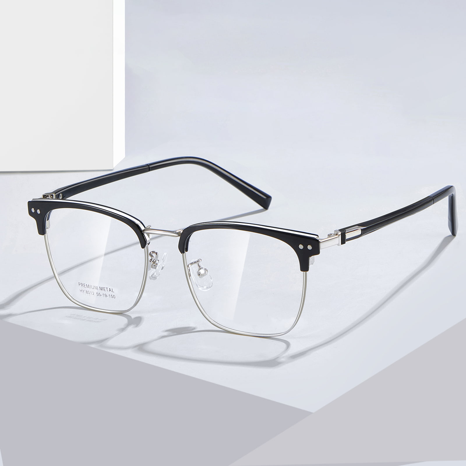 8012 Minimalist Nose-Pressure Alloy Glasses