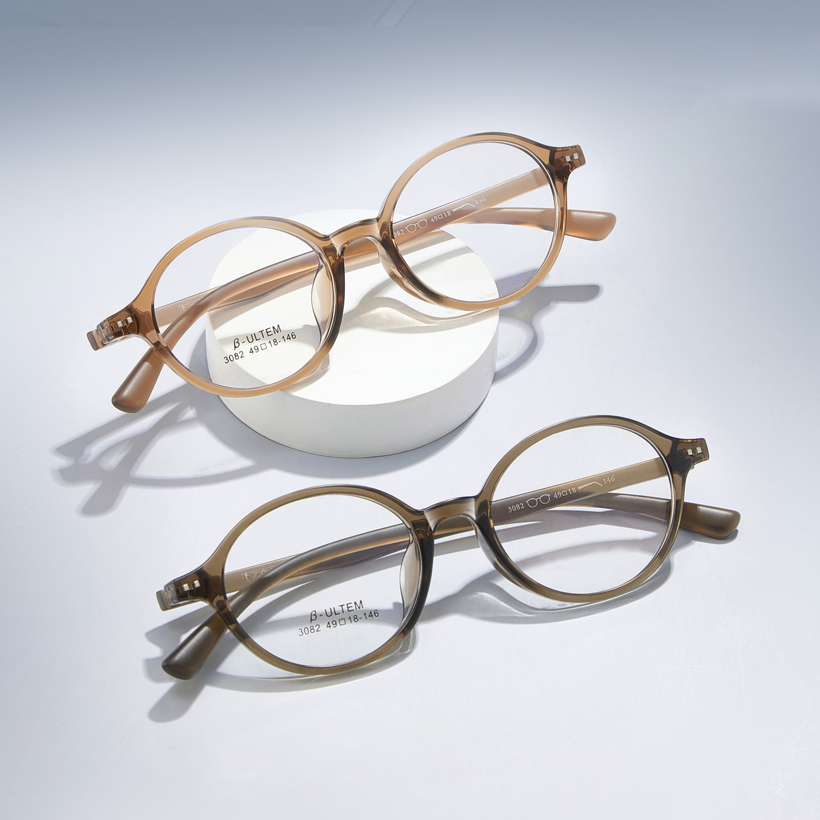 3082 Oval Frame Stress-Free TR90 Glasses