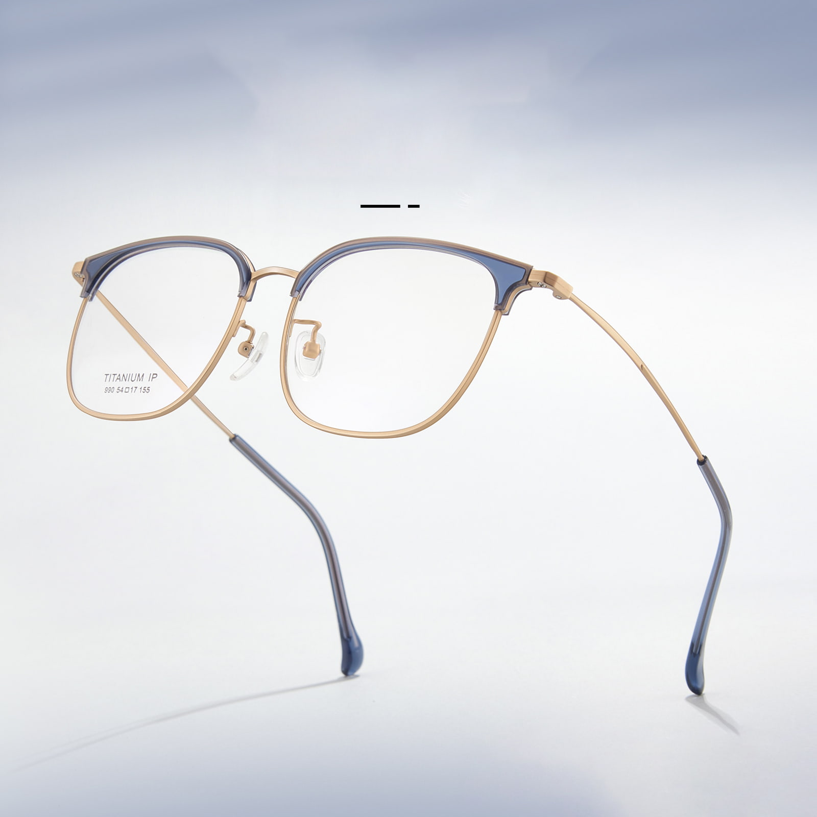 990 Eyebrow Frame Commuting Sweat-Resistant Pure Titanium Glasses