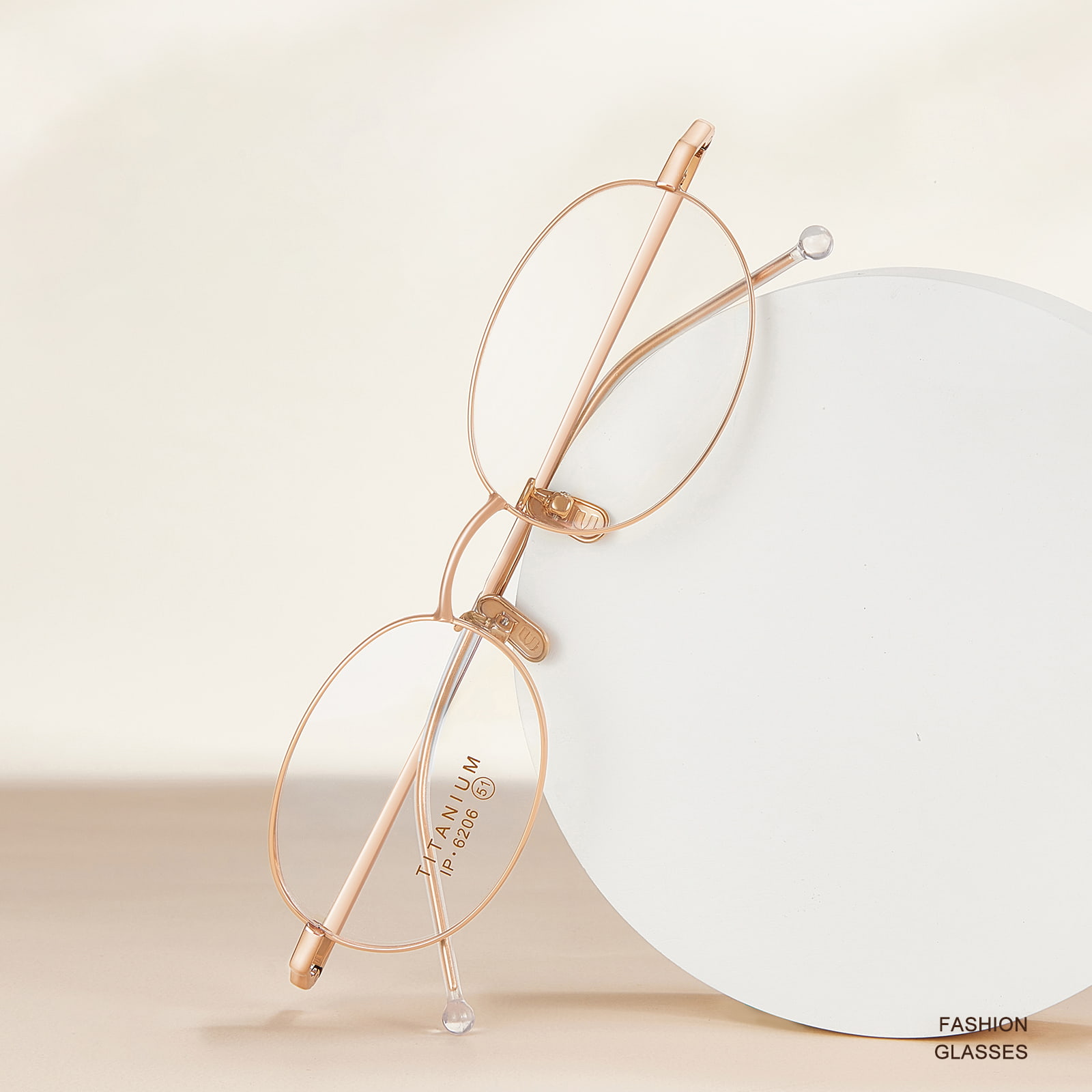6206 Soft Curved Outward Expansion Pure Titanium Glasses