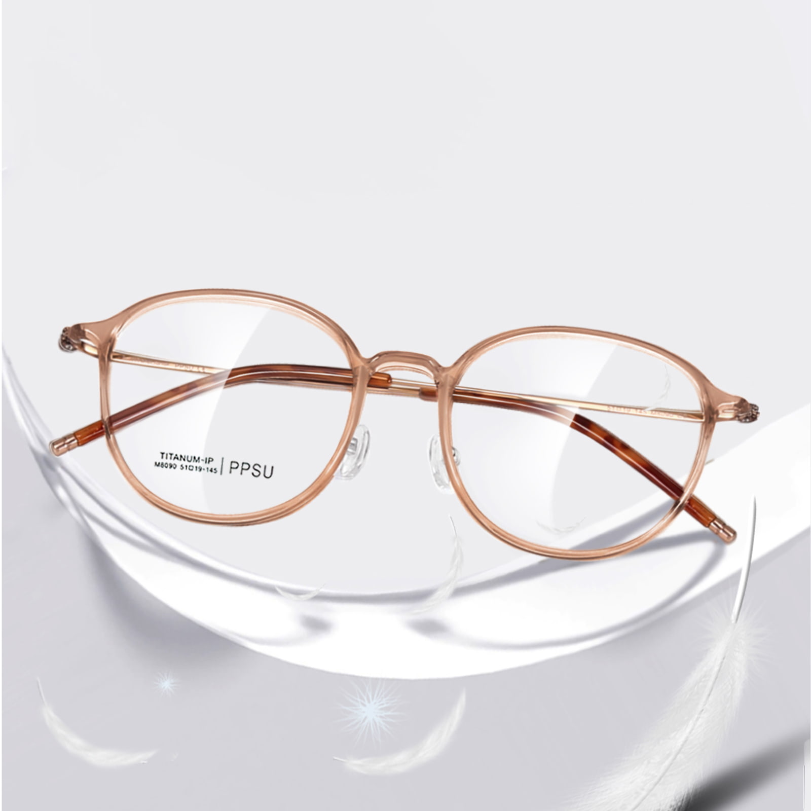 M8090 Round Frame Classic High Temperature Resistant β Titanium Glasses