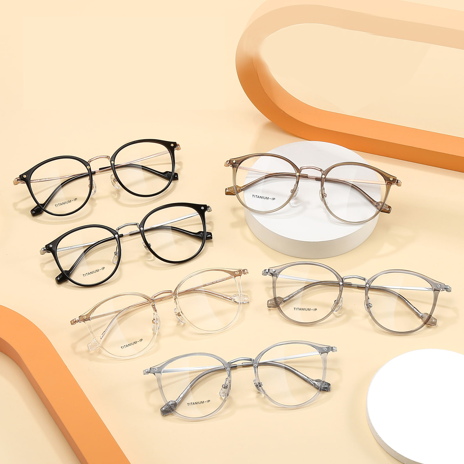 M8080 Thin Round Frame Non-Falling Beta Titanium Glasses