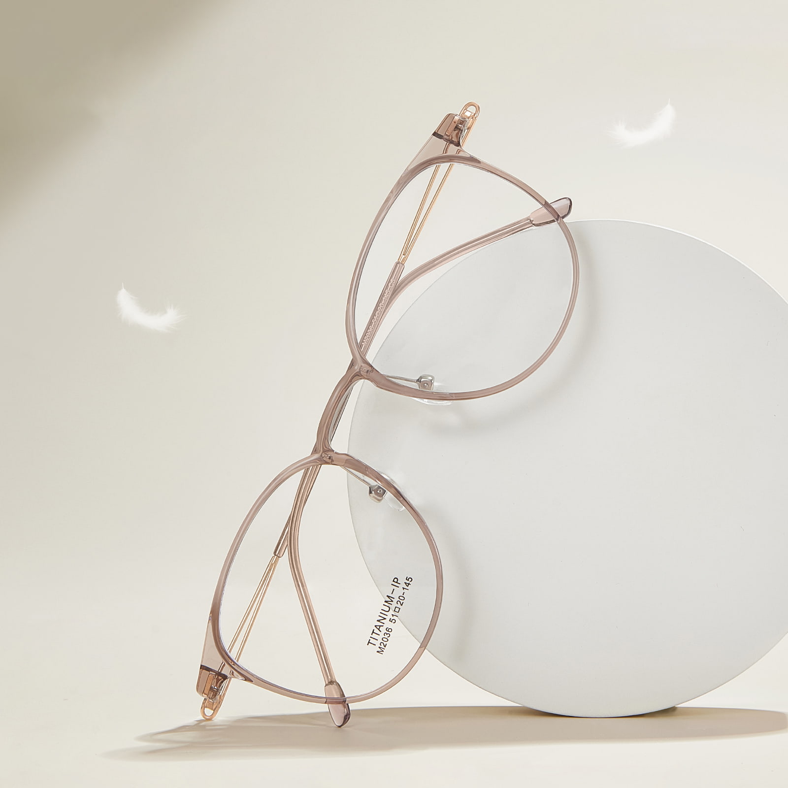 M2036 Rounded Lines Without Pressing the Ears β Titanium Glasses