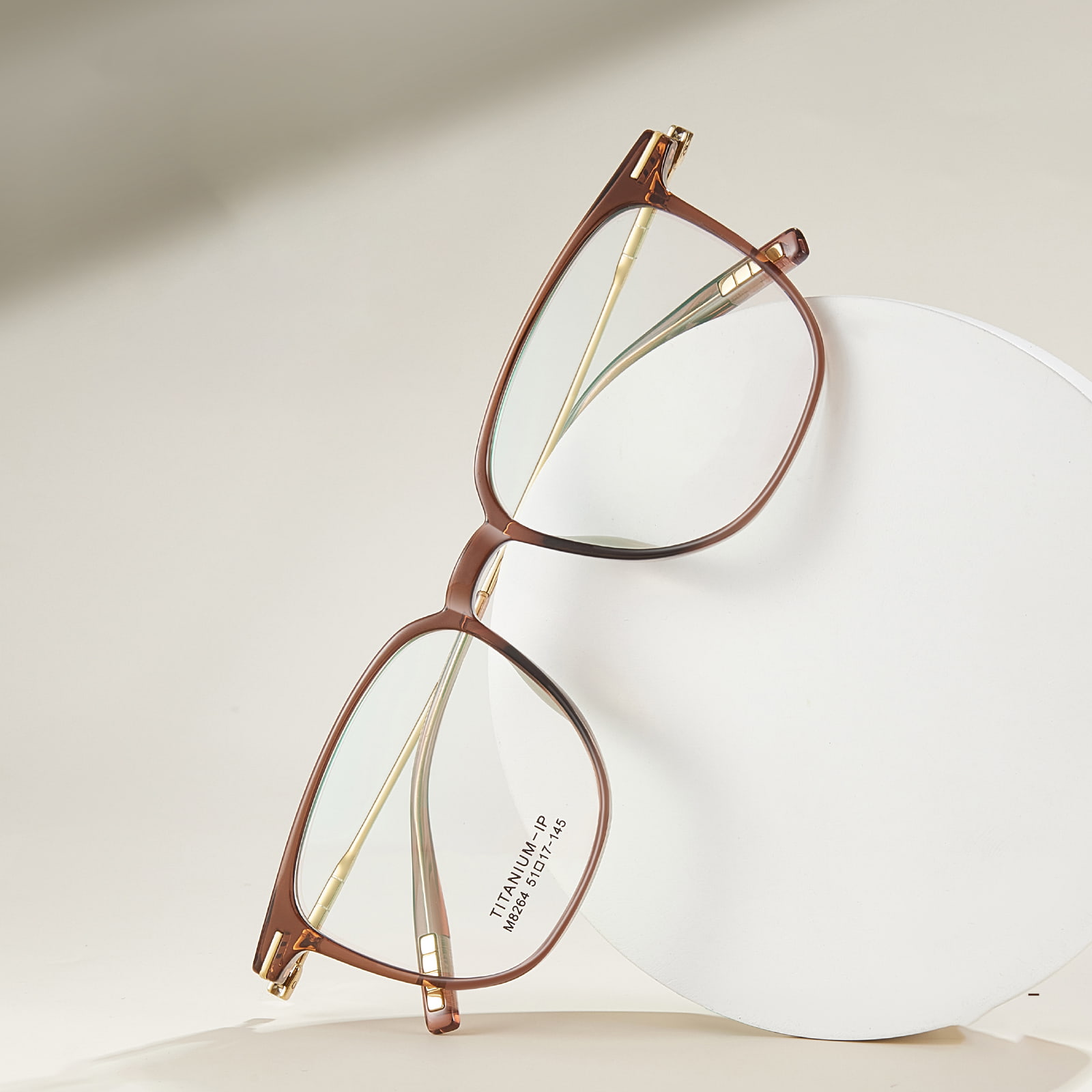 M8264 Lightweight and Durable Bamboo β Titanium Glasses