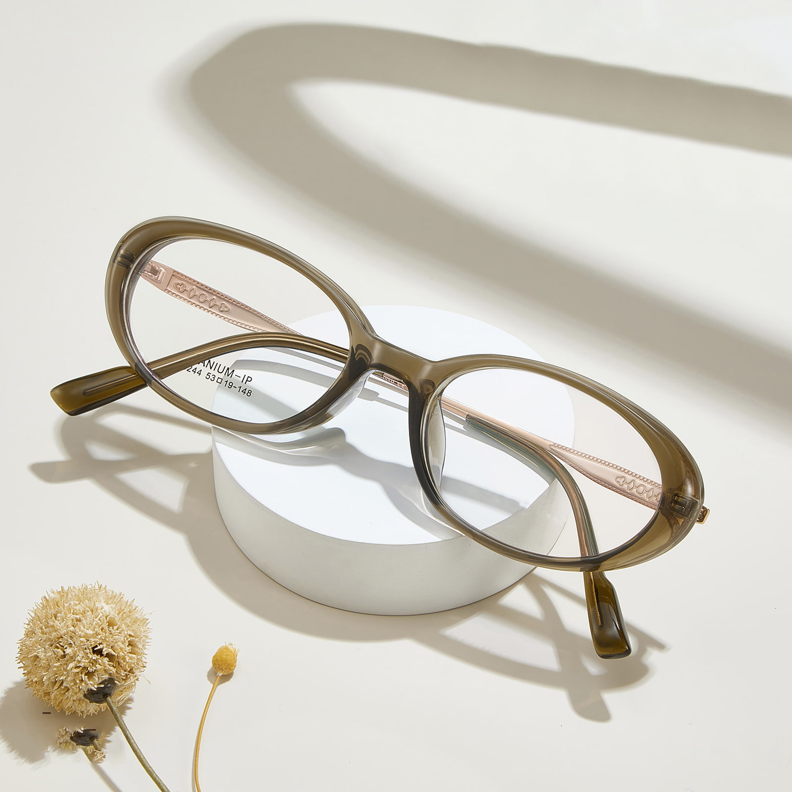 M8244 Oval Wide-Rim Corrosion Resistant β Titanium Glasses
