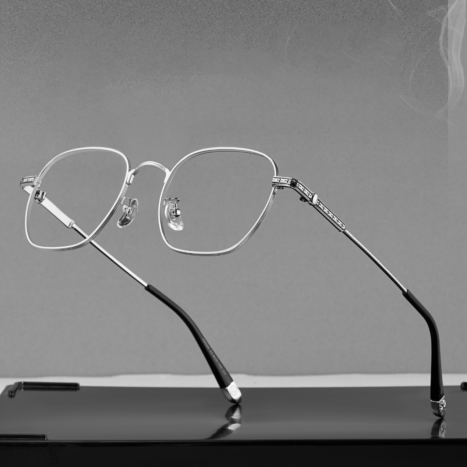 08008 Unique Old Brushed Alloy Glasses