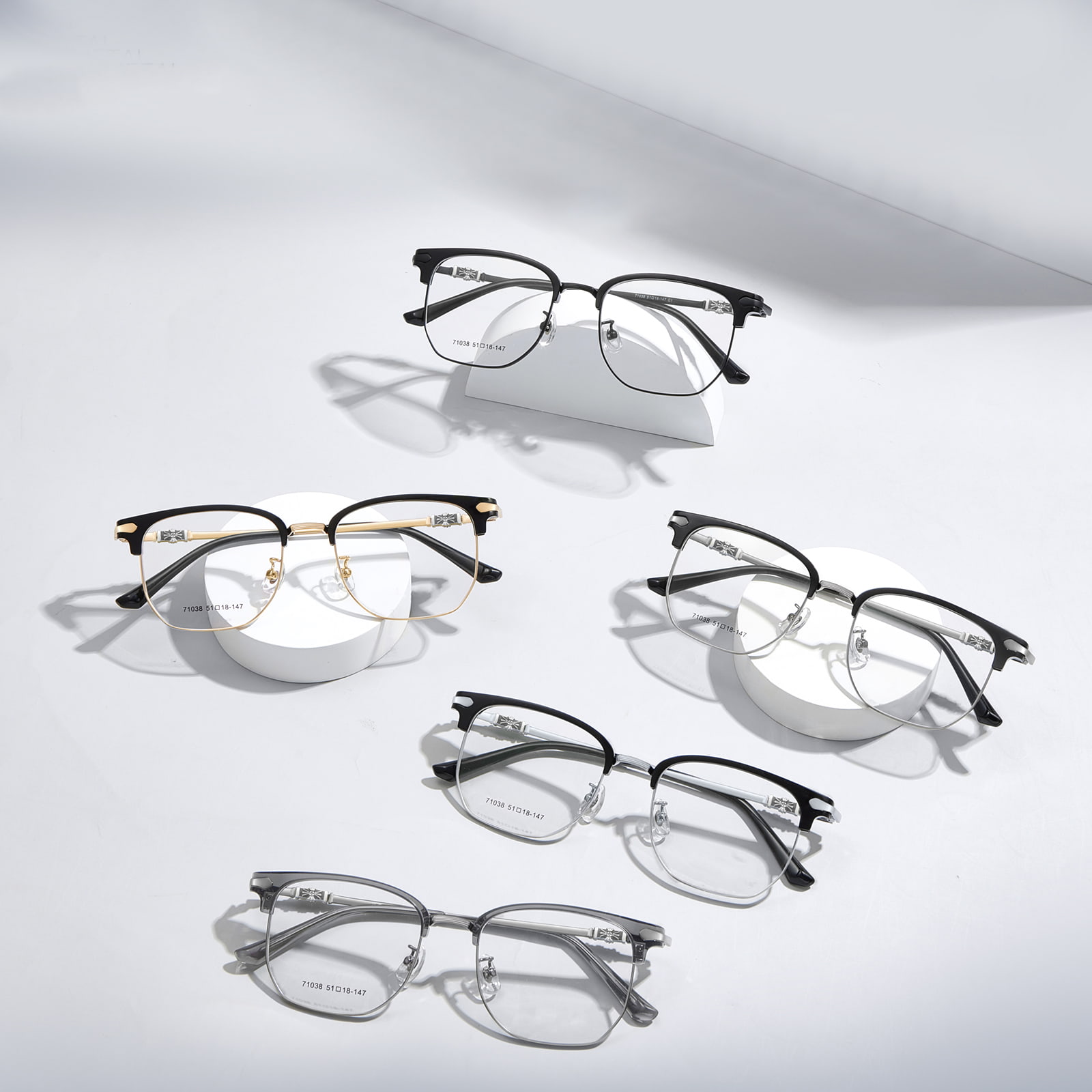 71038 Casual Anti-Eye Fatigue Alloy Glasses