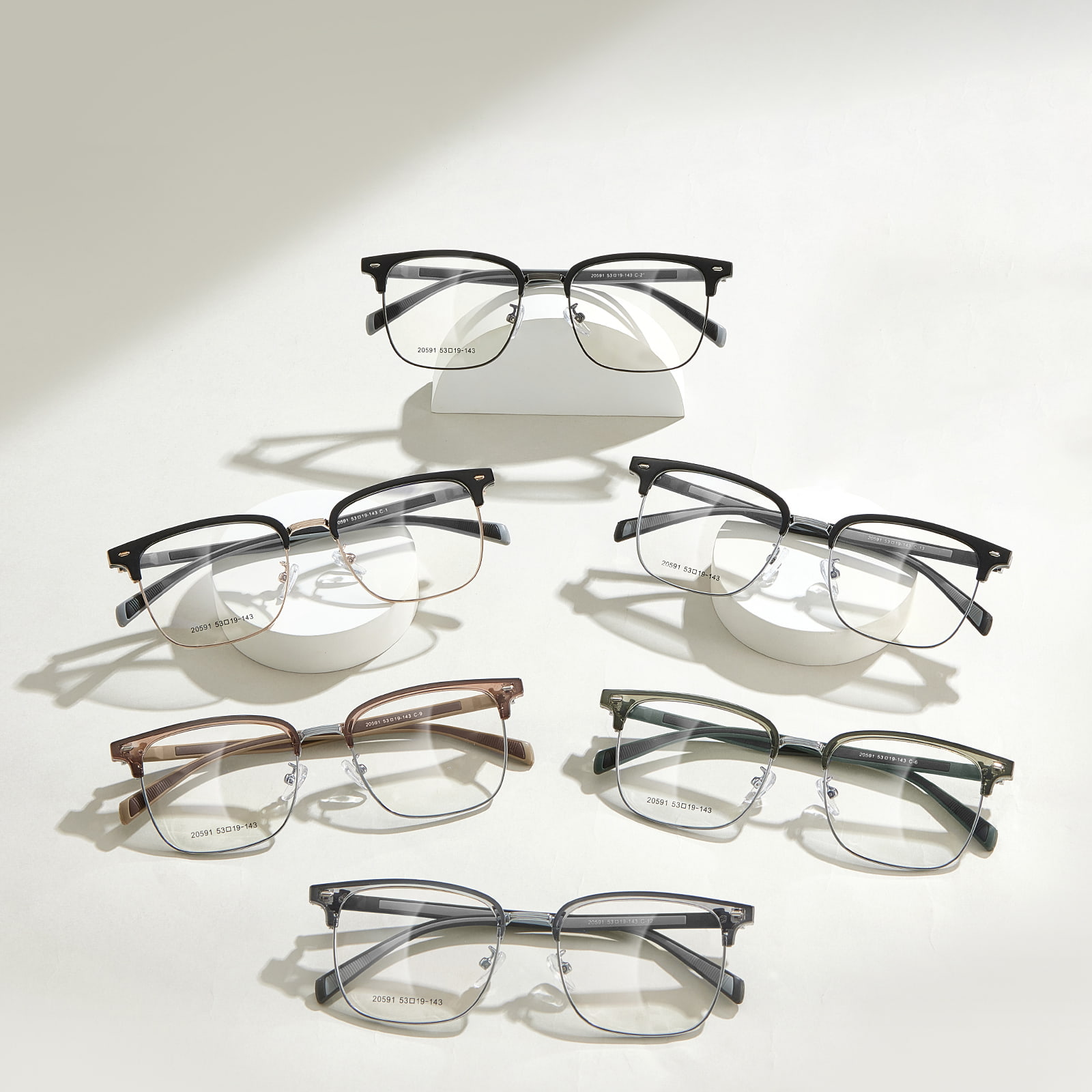 20591 Casual Plastic Steel Temple Alloy Glasses