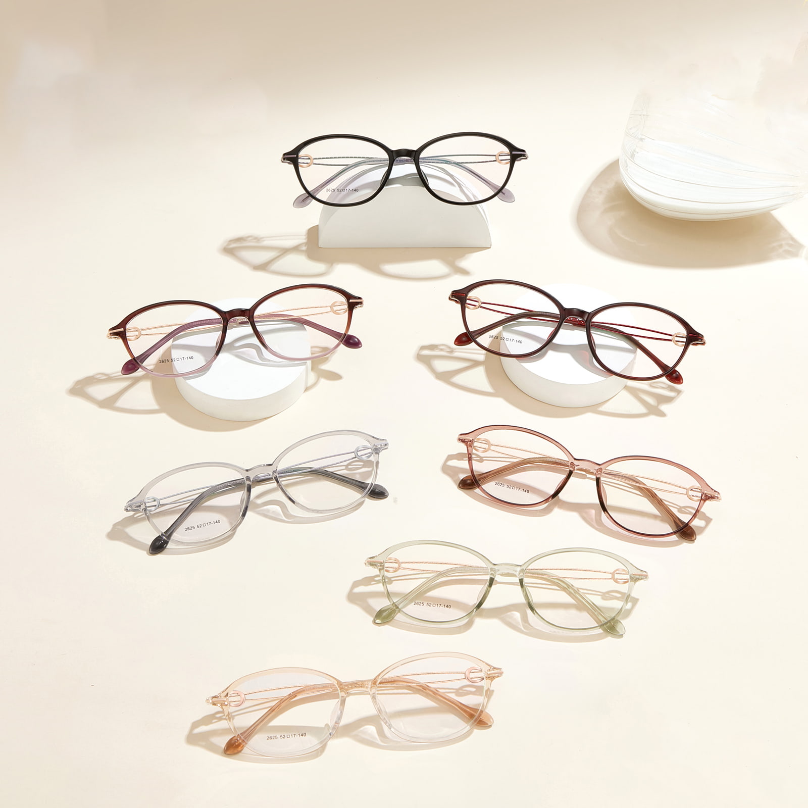 2625 Sweat-Resistant Glitter Inlaid TR90 Glasses