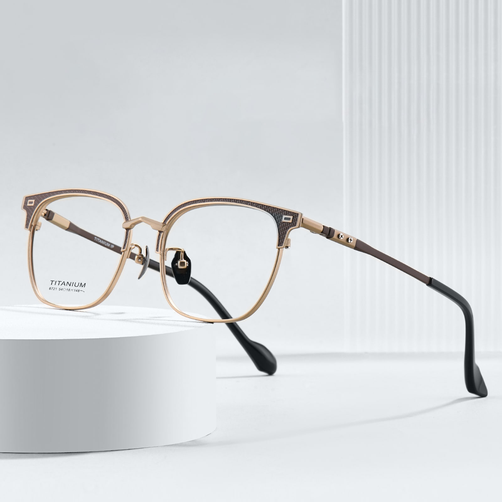 6721 Tough Electroplated Non-Fading Pure Titanium Glasses