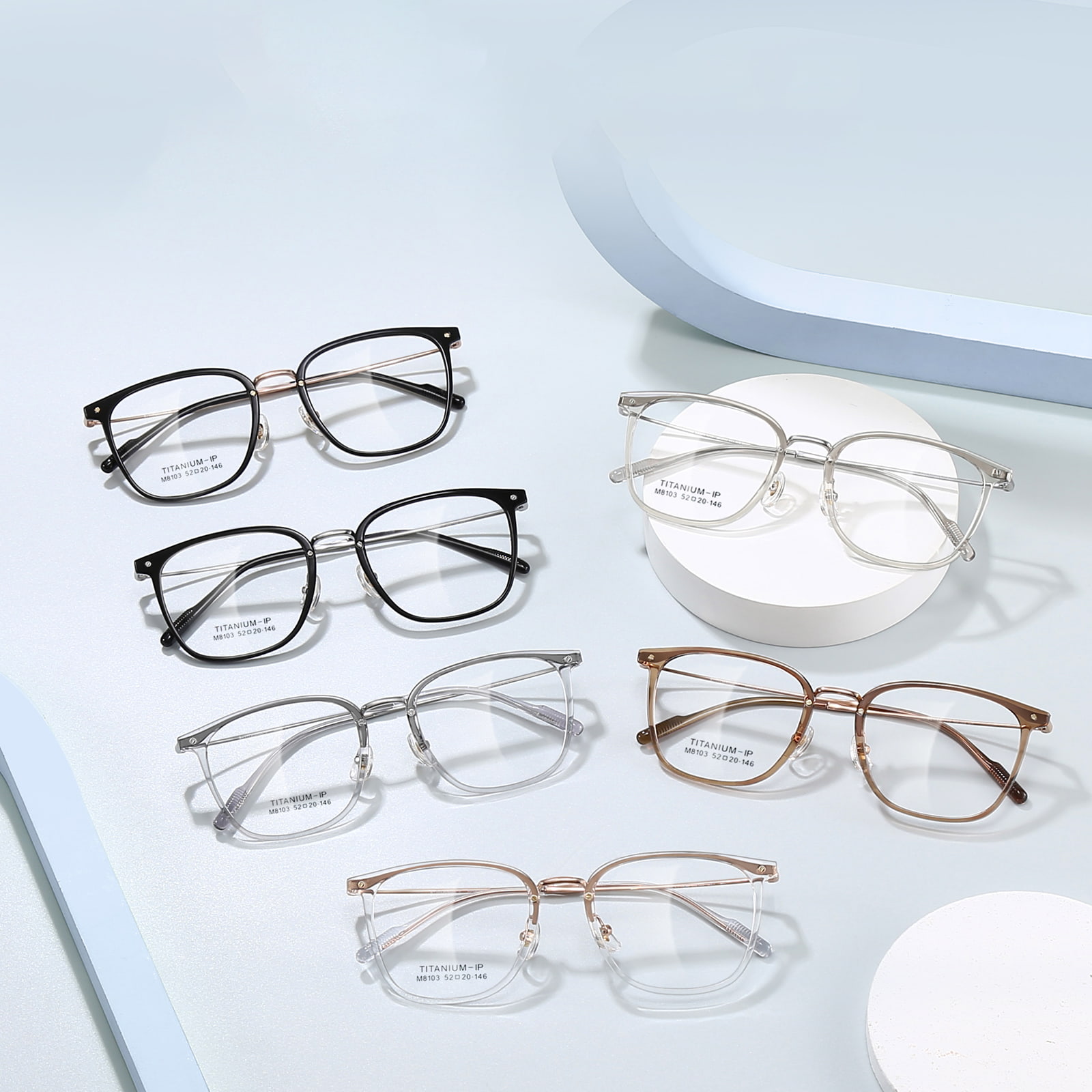 M8103 Drop-Resistant, Clear, Non-Deformable β-Titanium Glasses