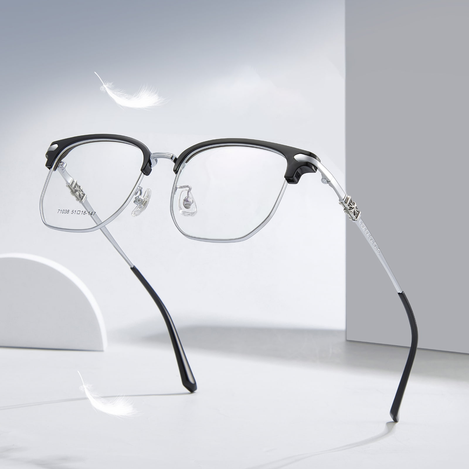 71038 Casual Anti-Eye Fatigue Alloy Glasses