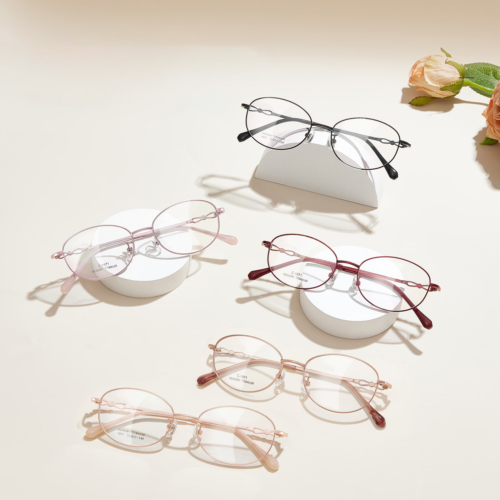 1971 Commuter Delicate Memory Titanium Alloy Glasses