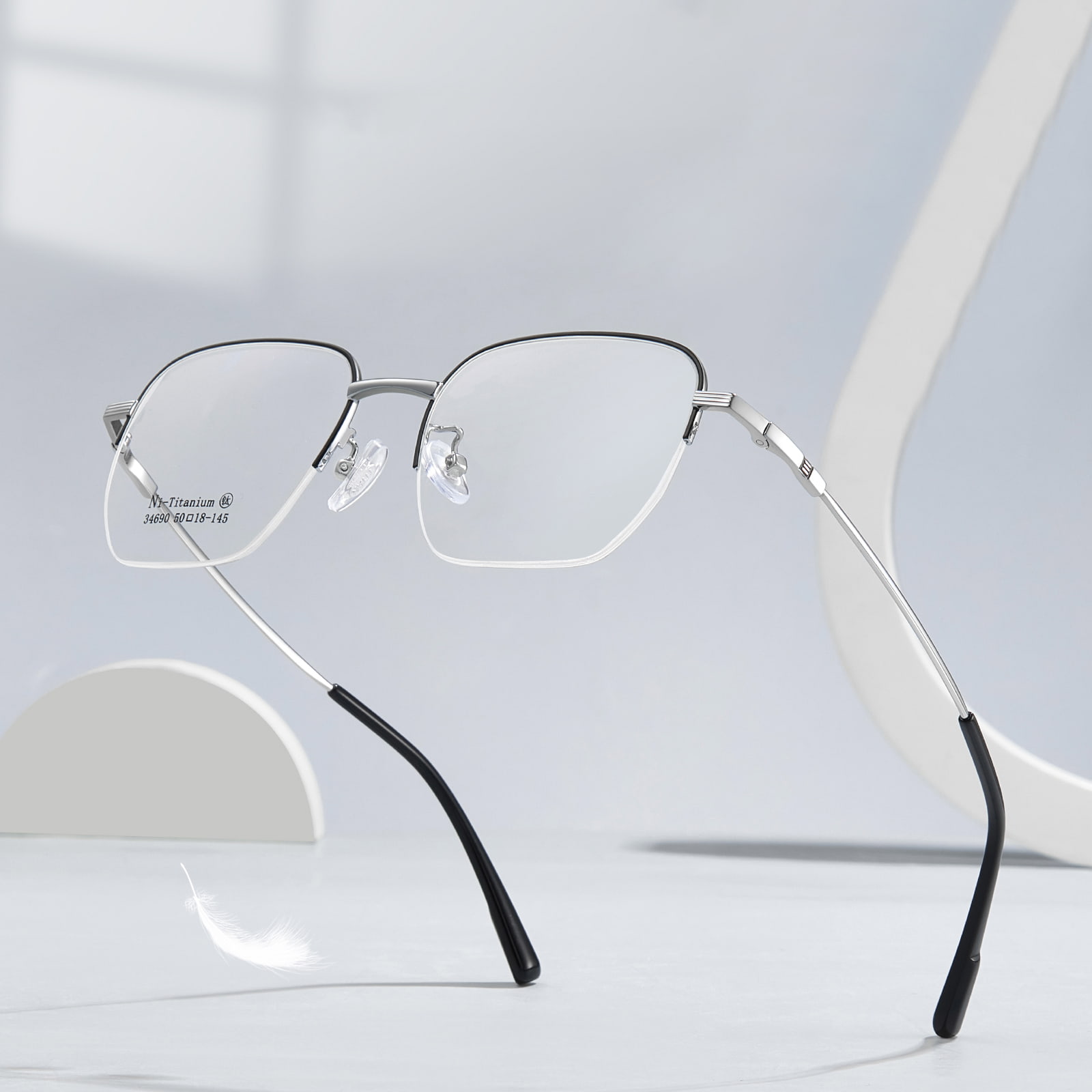 34690 Retro Full Face Fit Gold Glasses