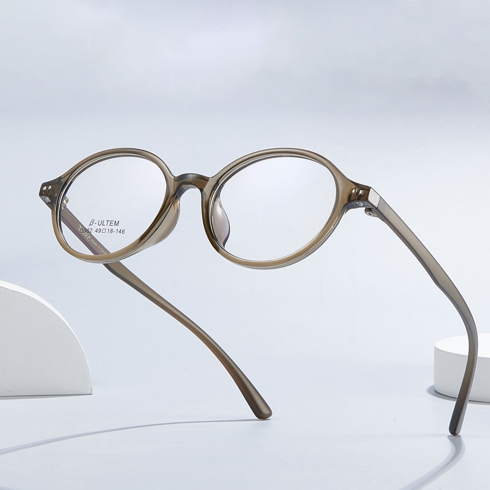 3082 Oval Frame Stress-Free TR90 Glasses