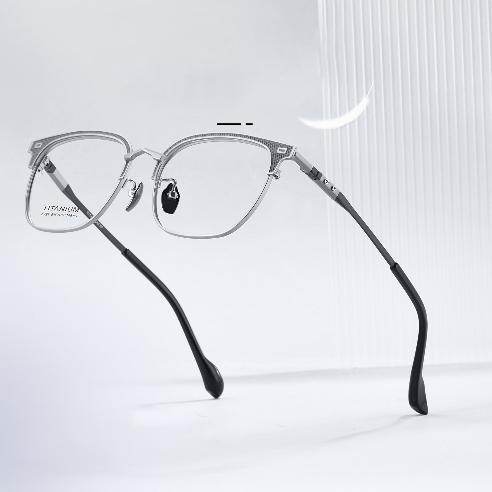 6721 Tough Electroplated Non-Fading Pure Titanium Glasses