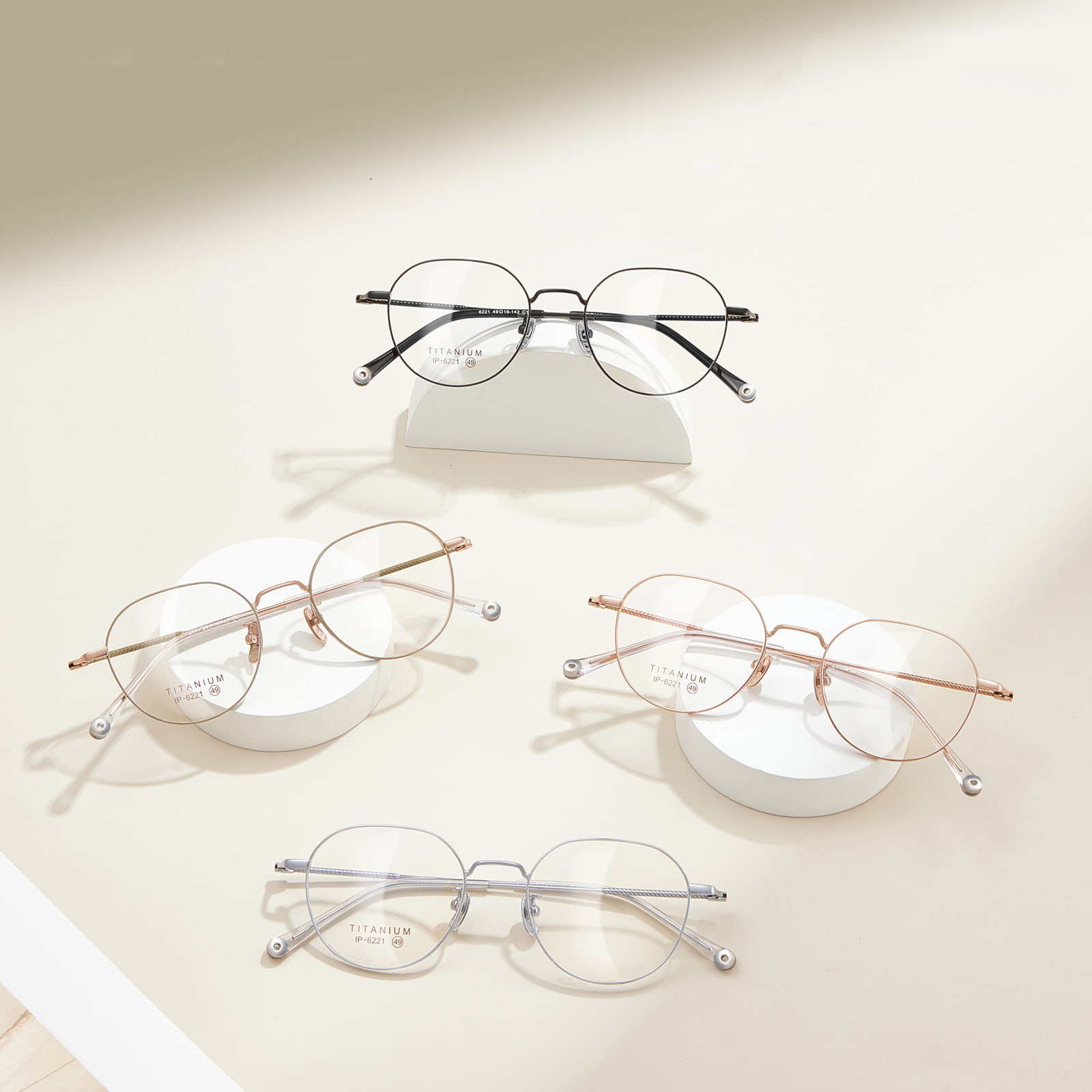 6221 Gentle And Compact Non-Oxidized Pure Titanium Glasses