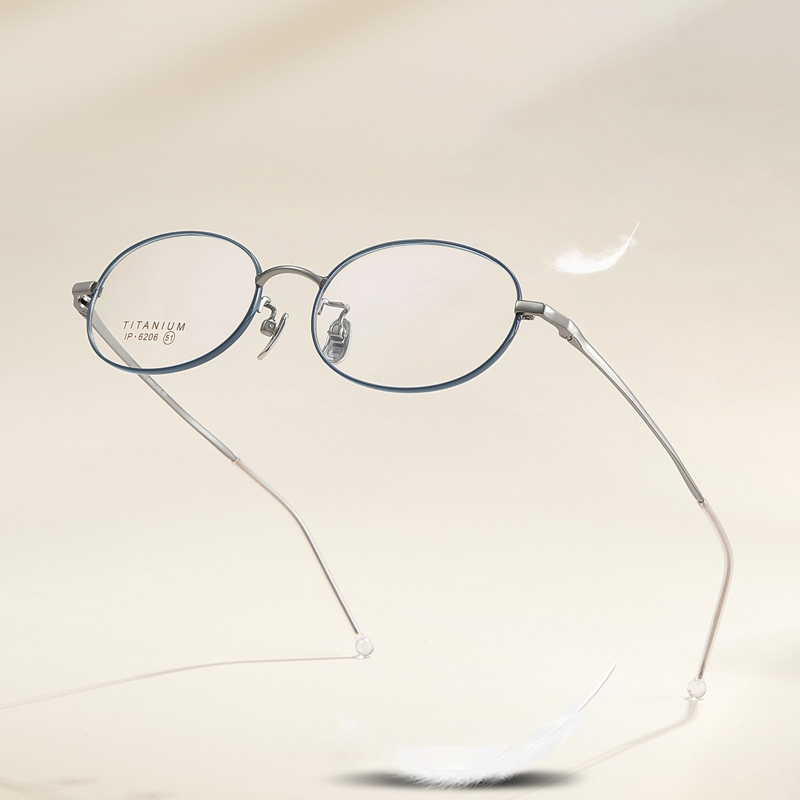 6206 Soft Curved Outward Expansion Pure Titanium Glasses