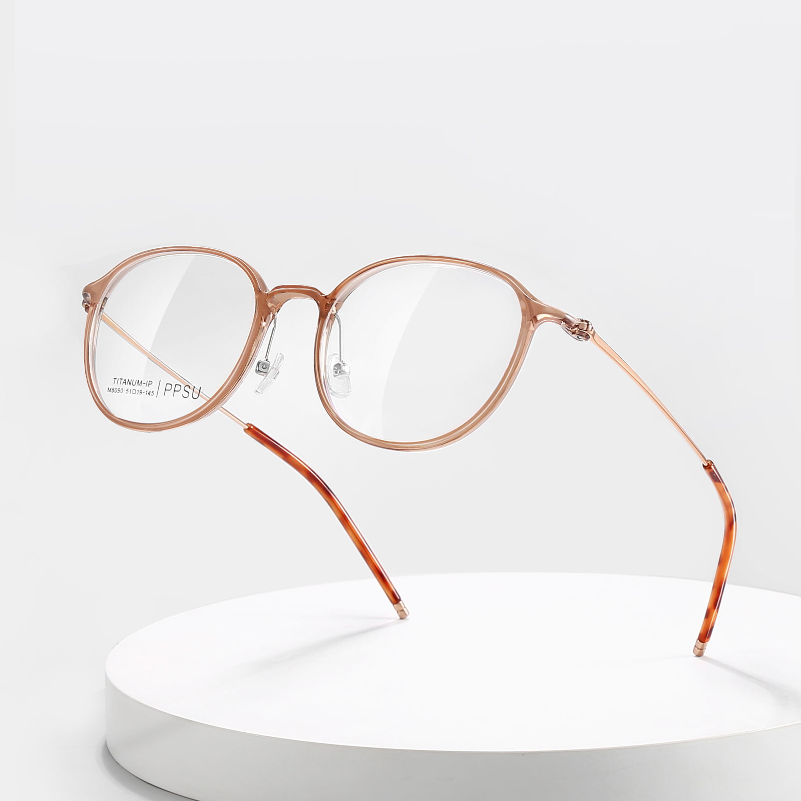 M8090 Round Frame Classic High Temperature Resistant β Titanium Glasses