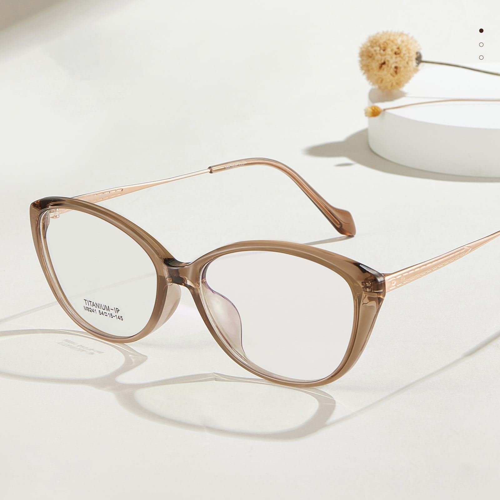 M8241 Bendable Embossed Titanium Legs β Titanium Glasses