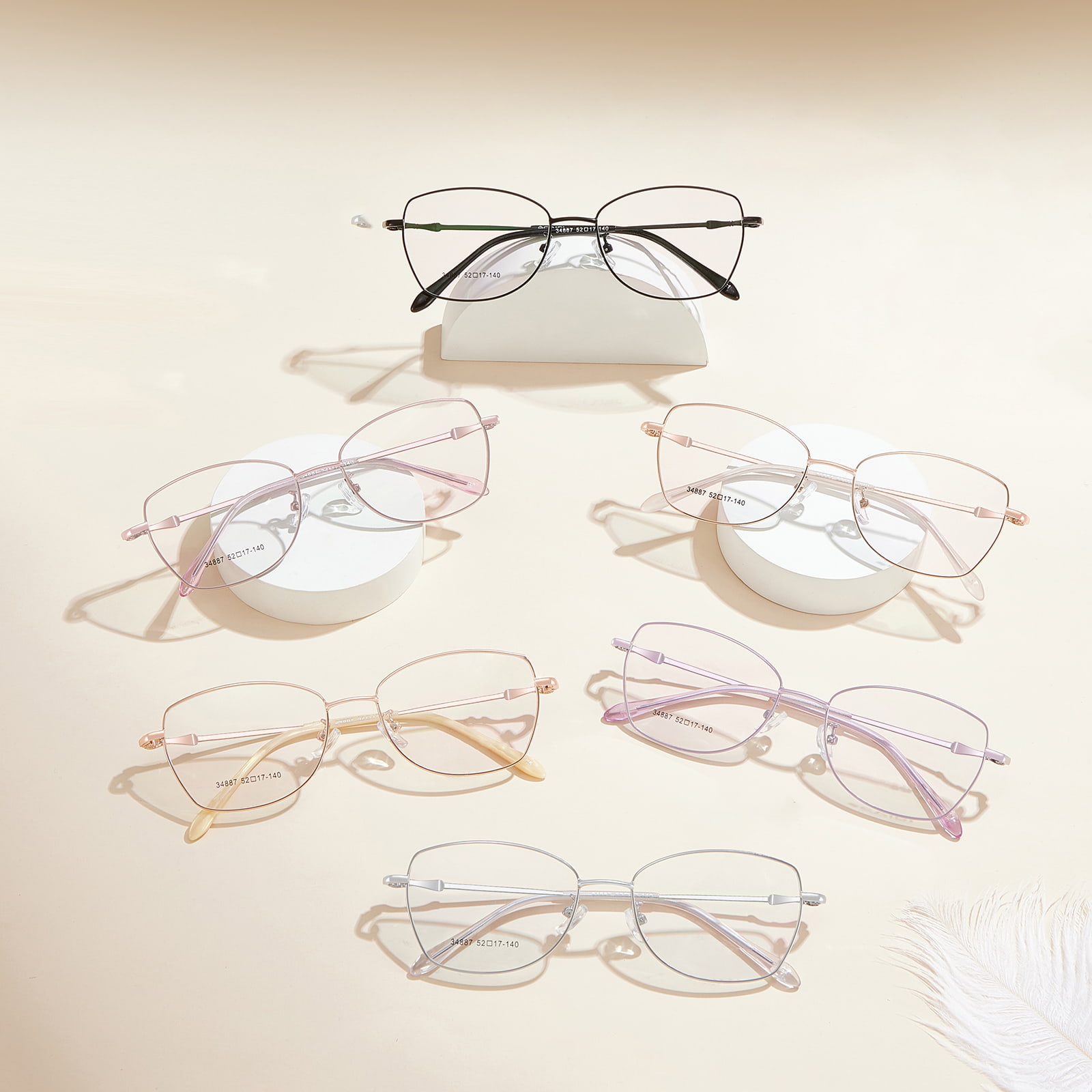 34887 Sweet Hypoallergenic Comfortable Alloy Glasses