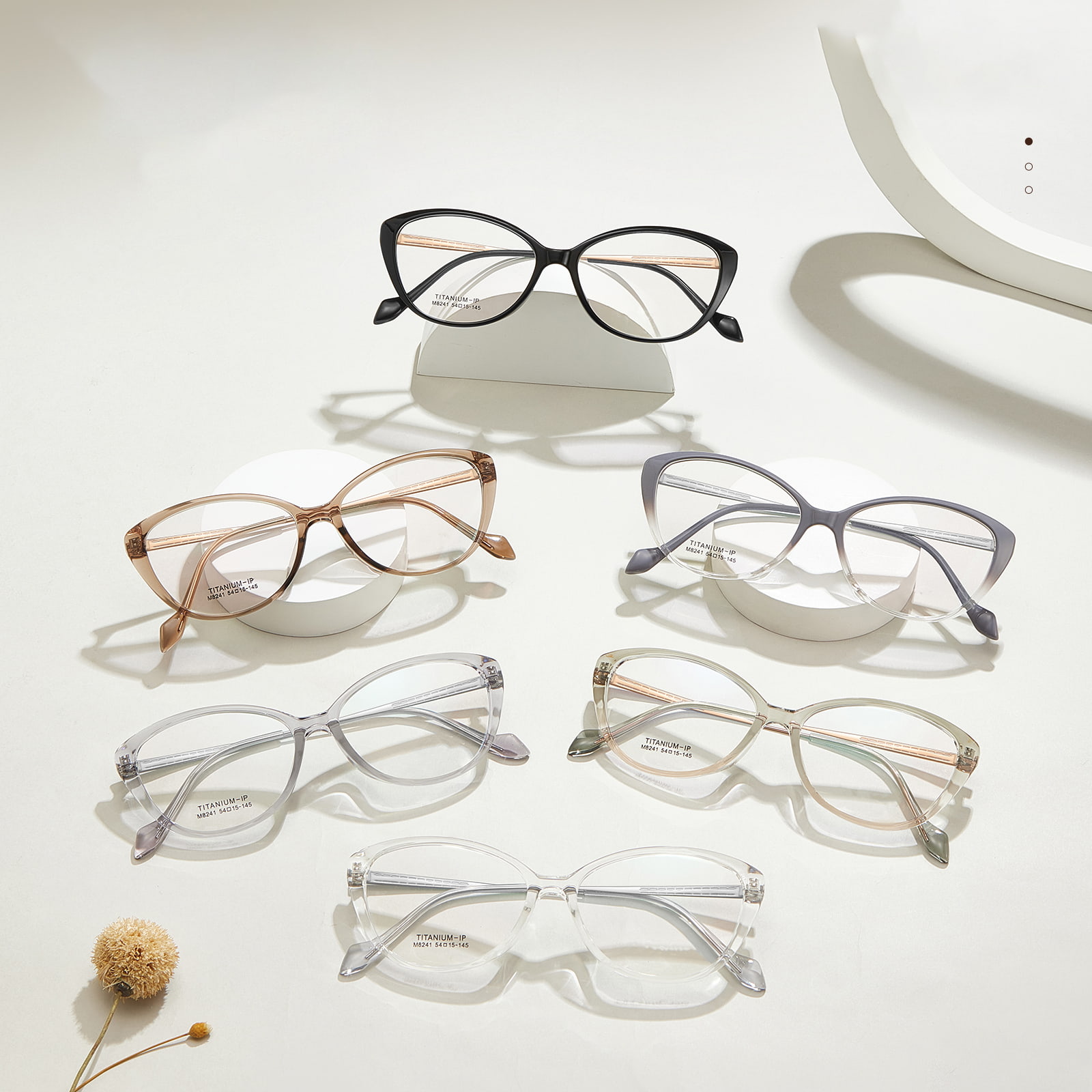 M8241 Bendable Embossed Titanium Legs β Titanium Glasses