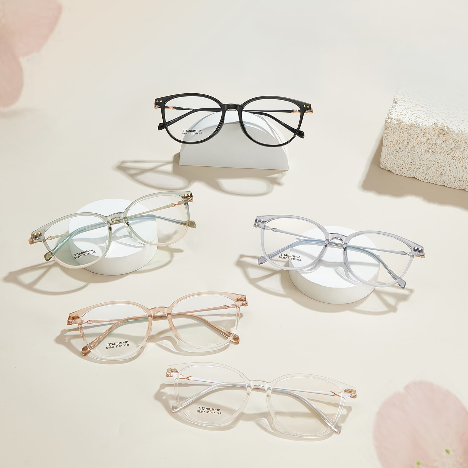 M8247 Ultralight Widened Edge Beta Titanium Glasses
