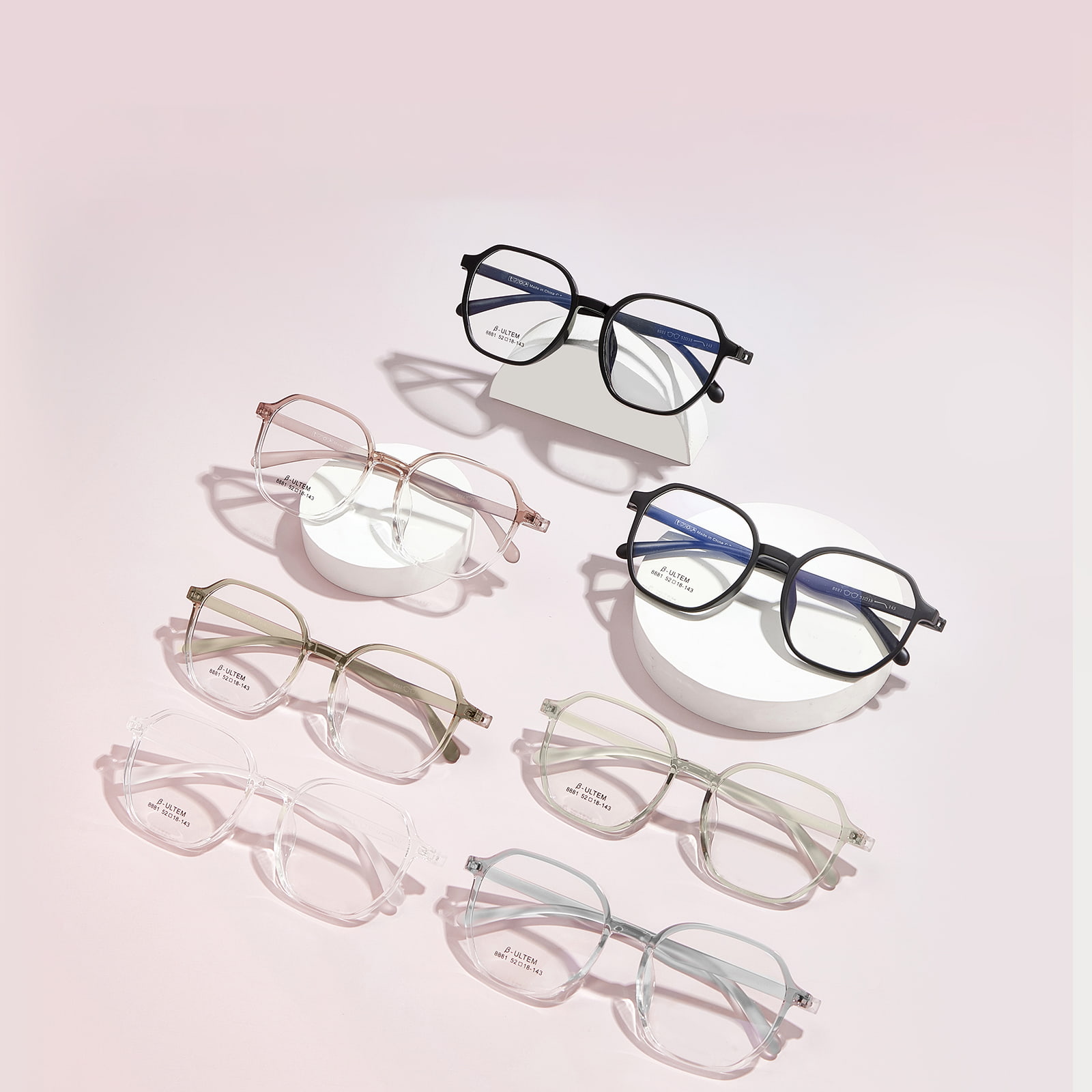 8881 Screwless Computer Screen TR90 Glasses
