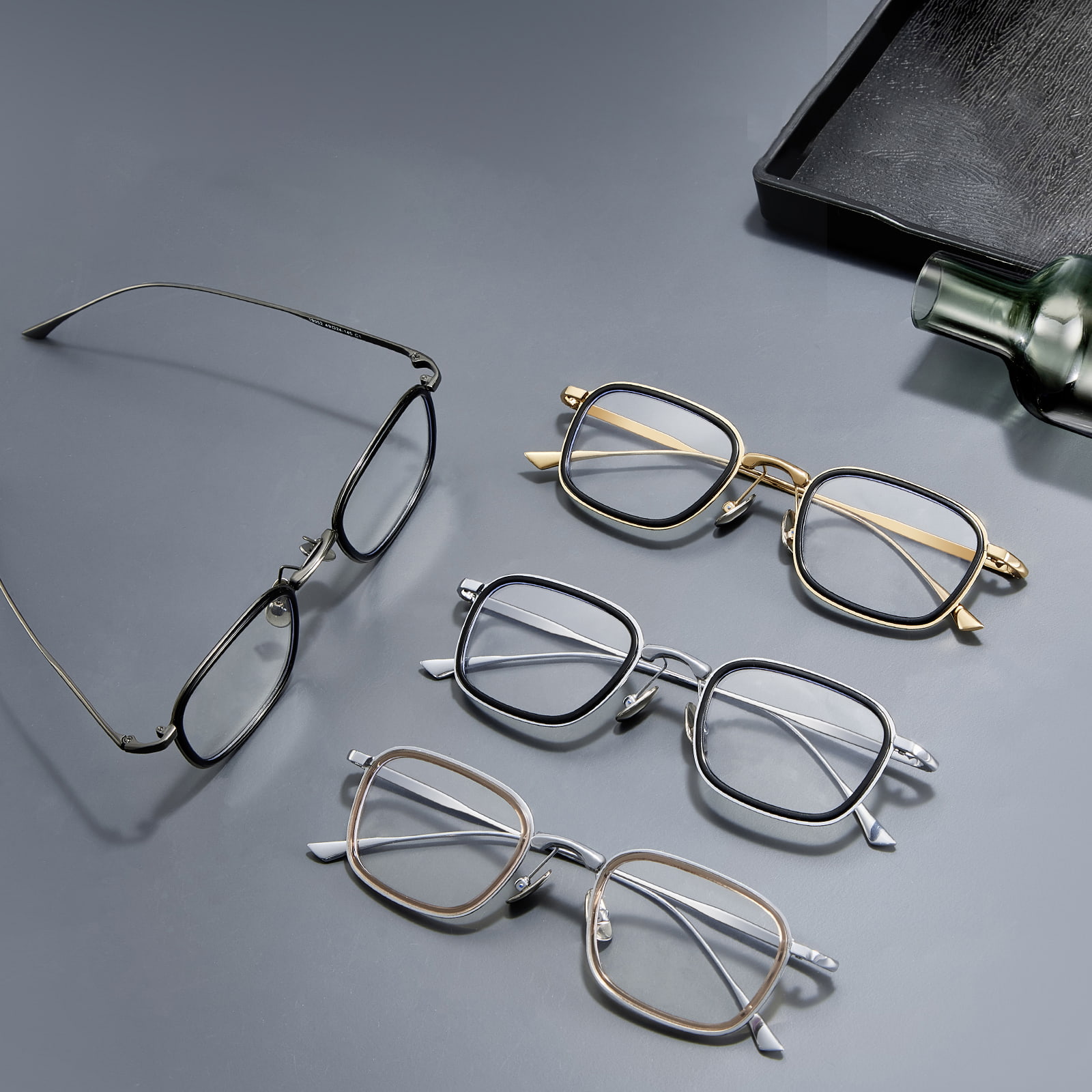 19052 Japanese Style Pressure-Free Unique Pure Titanium Glasses