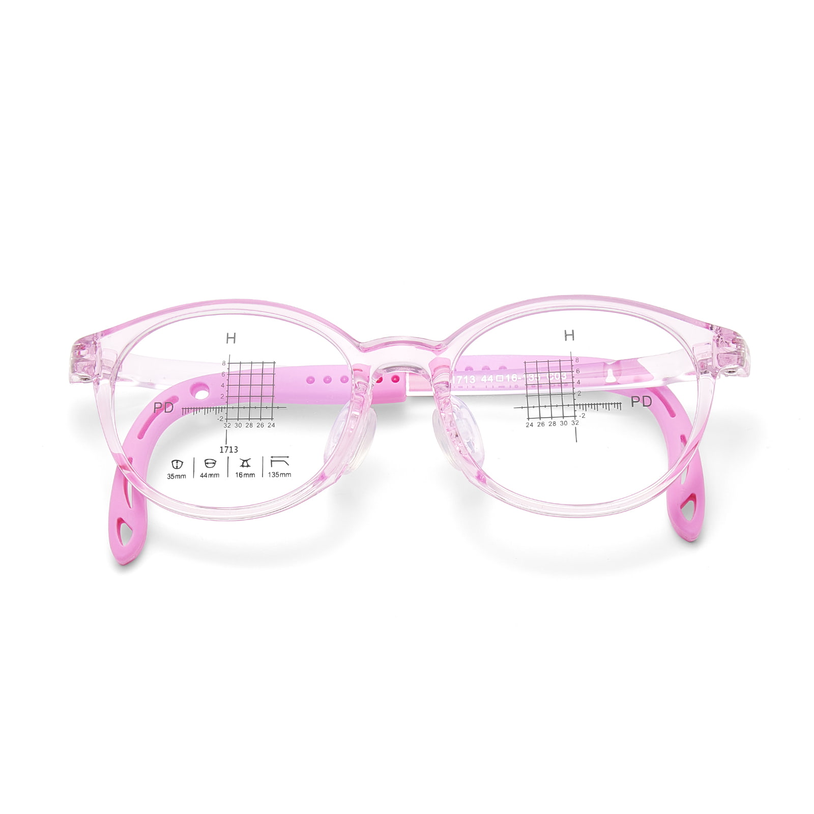 1713 Adjustable Temples Comfortable Soft Silicone Nose Pads Glasses