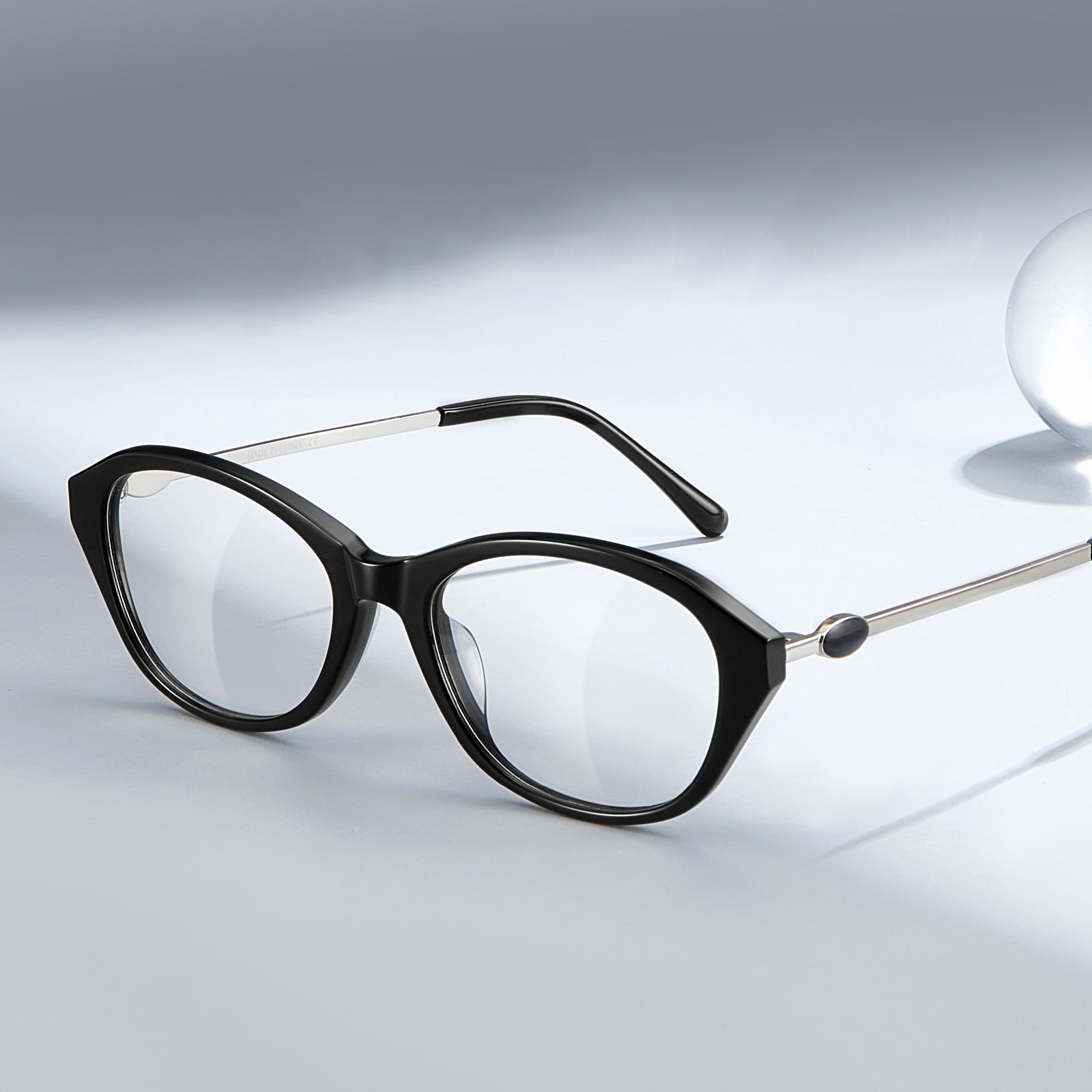 BC2039 Retro Cat-Eye Light Acetate Glasses