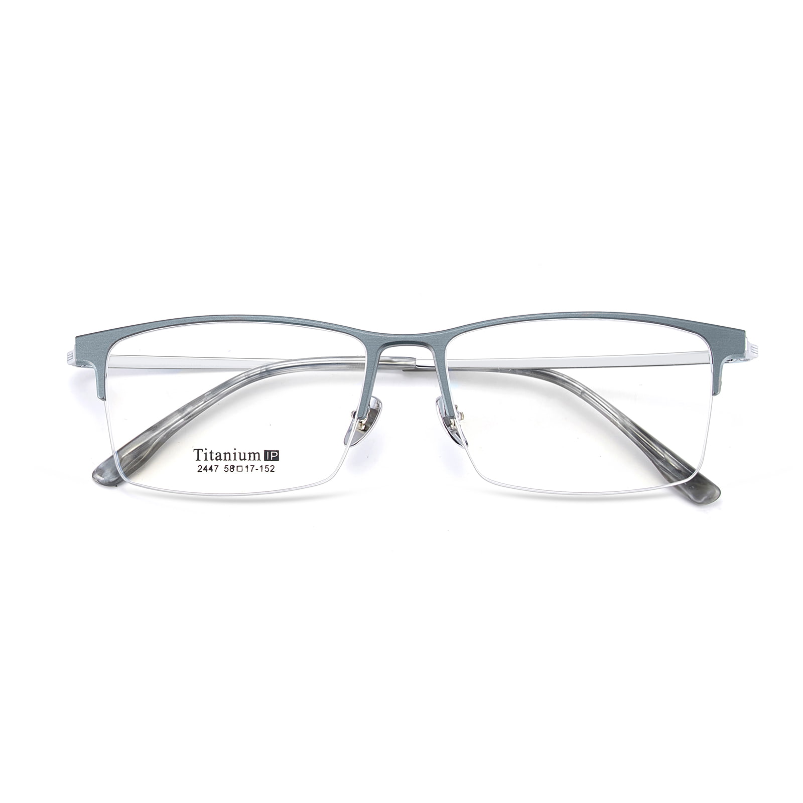 2447 Computer Office Large Half Frame Aluminum Magnesium Glasses