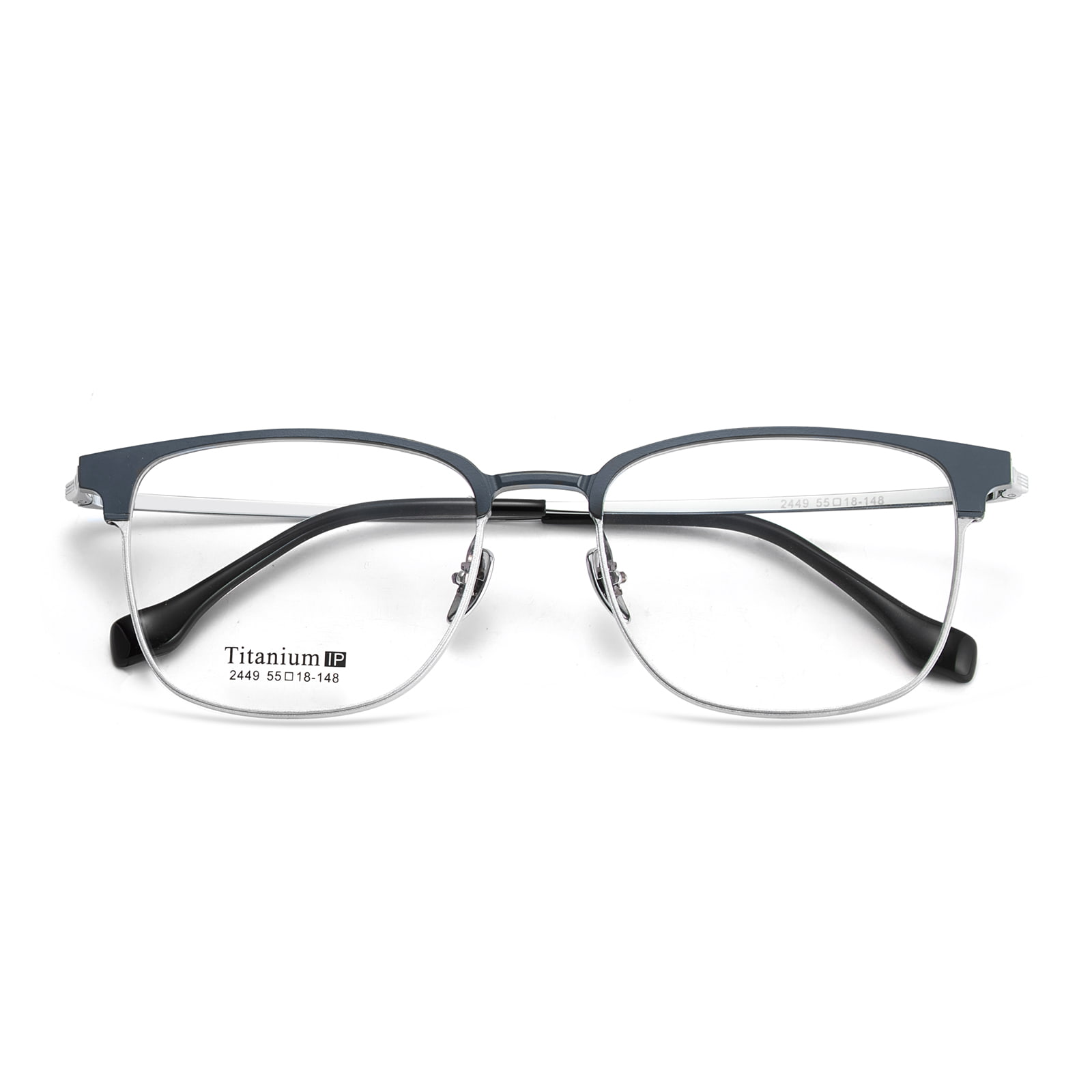 2449 Square and Round Carved Aluminum-Magnesium Glasses