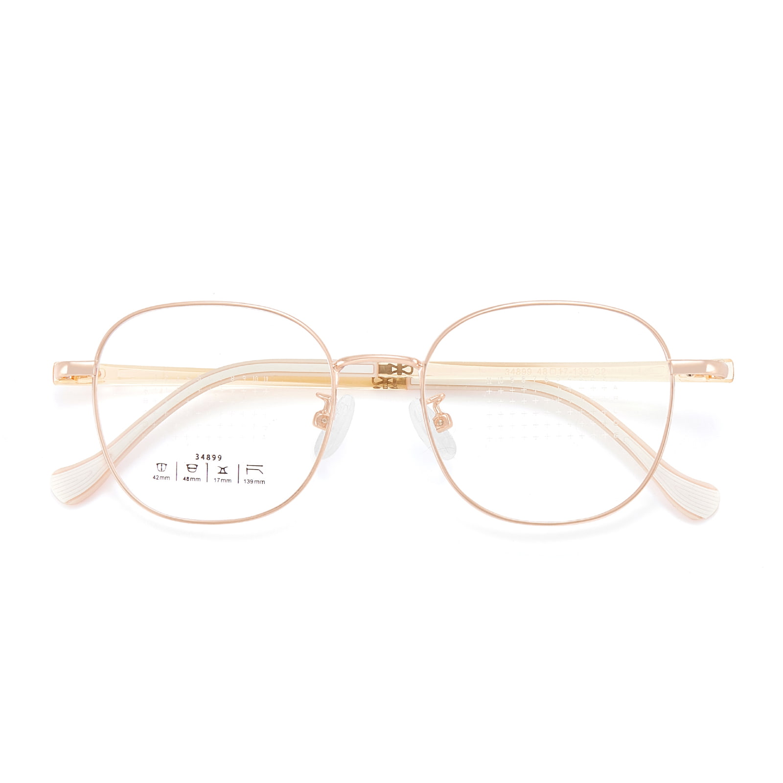 34899 Round Frame TR90 Temples Without Pressing the Bridge of the Nose Alloy Glasses