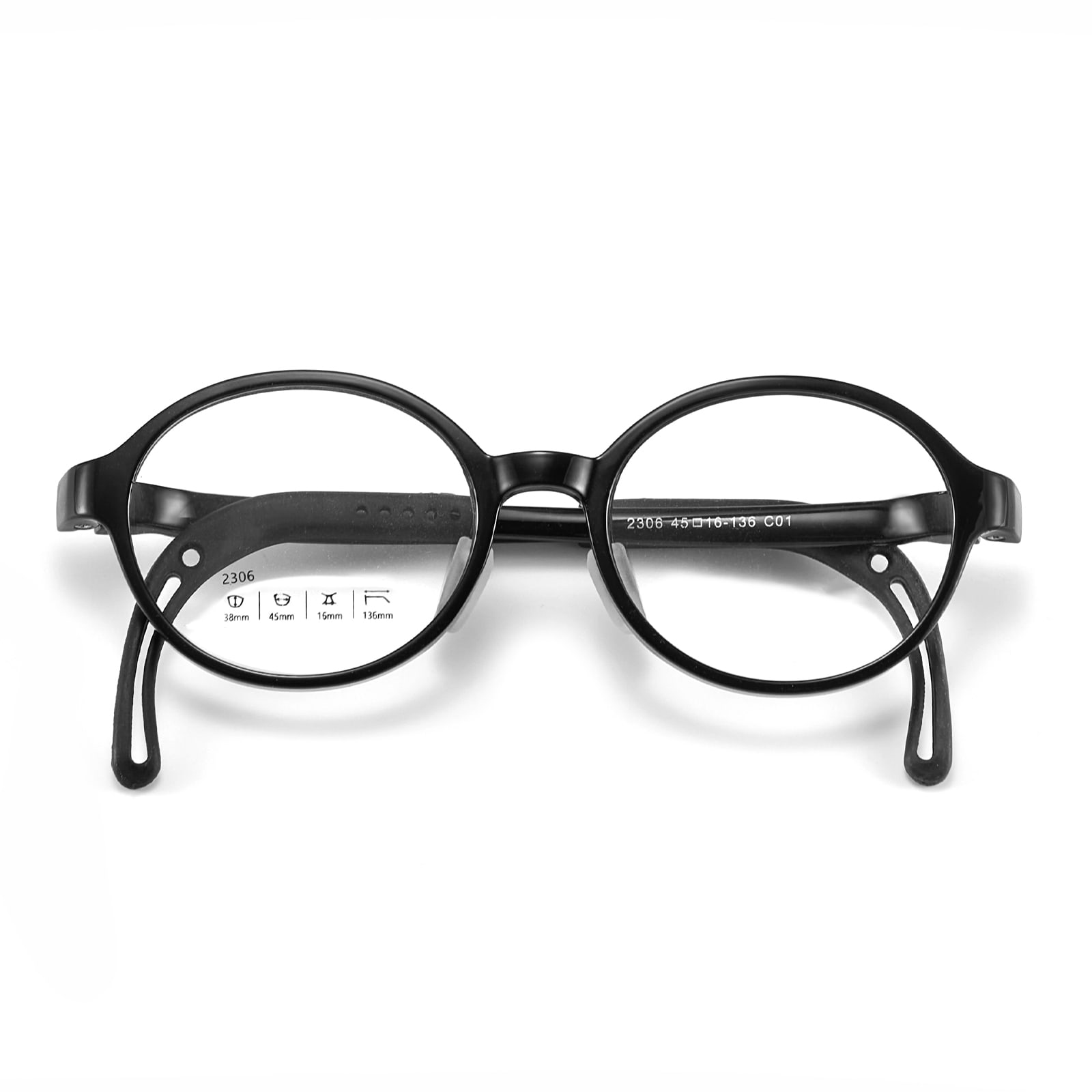 2306 Hollow Glasses with Matching Glasses Rope, Anti-Lost Soft Silicone Nose Pads