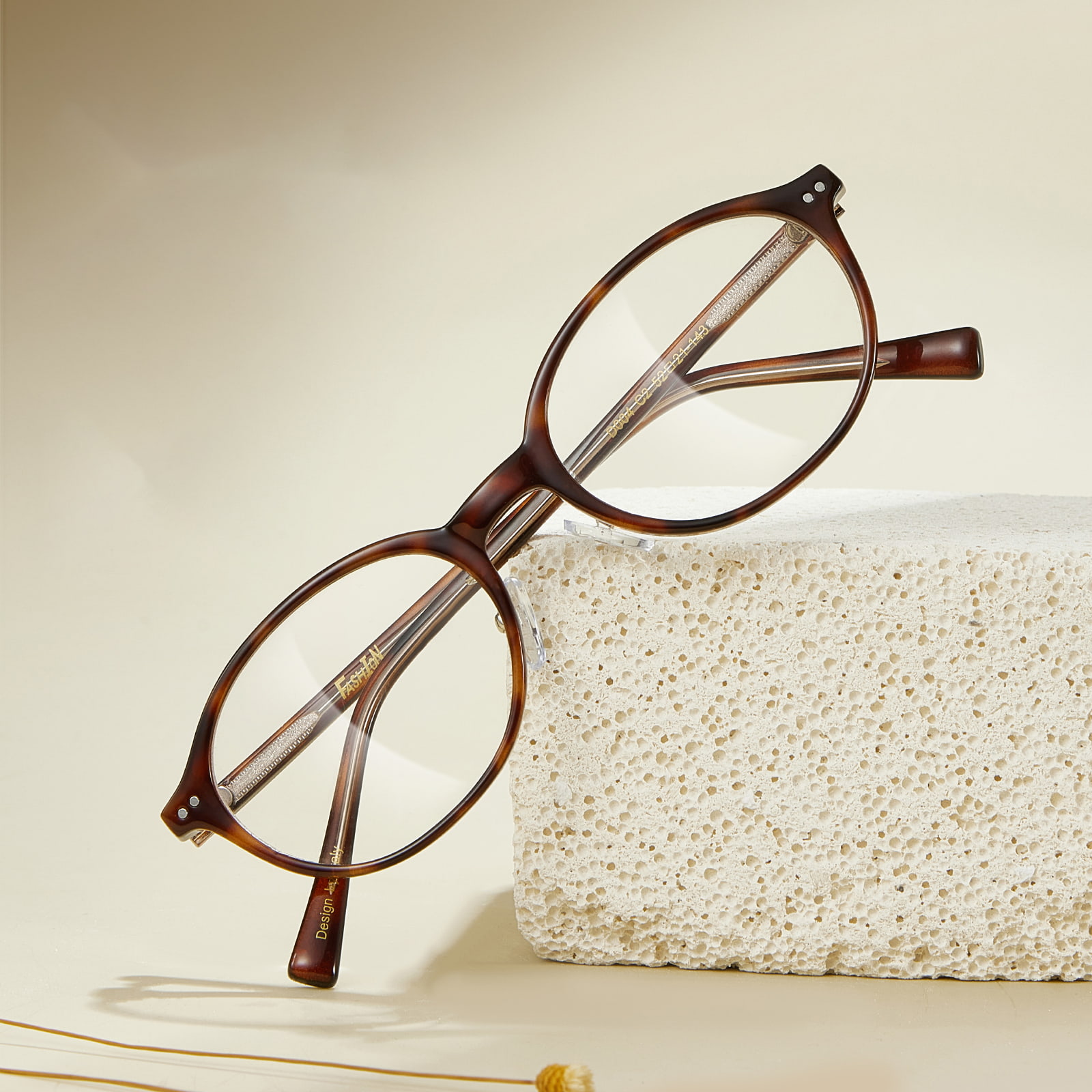 D004 Retro Small Frame Thin Oval Anti-Blue Light Glasses