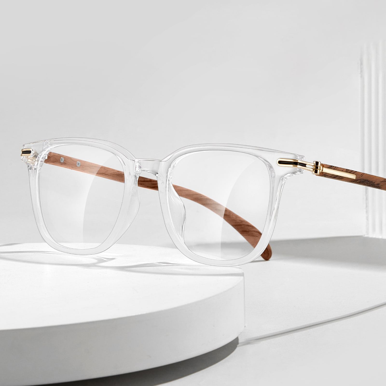 210094 Imitation Wood Grain Non-Slip Anti-Blue Light Glasses