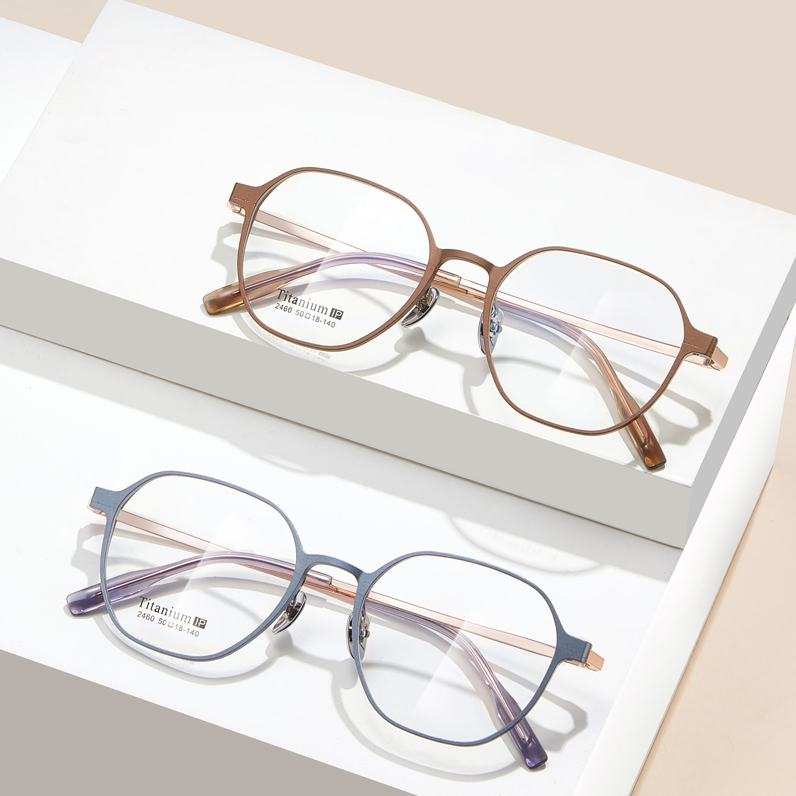 2460 Matte Old Temples with Expanded Aluminum-Magnesium Glasses