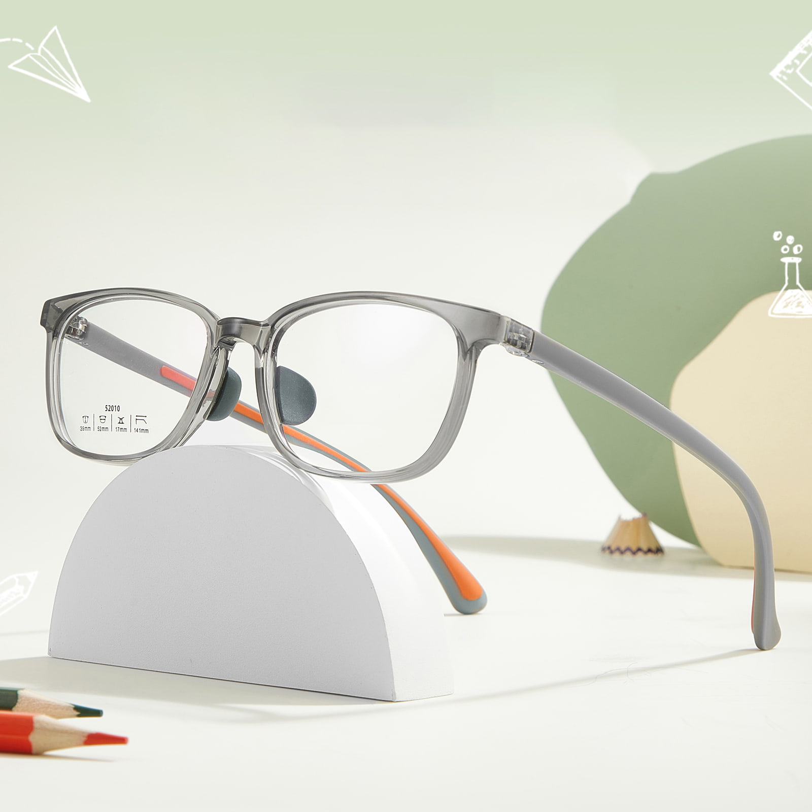 52010 Two-Tone TR Frame Detachable Soft Silicone Nose Pads Glasses