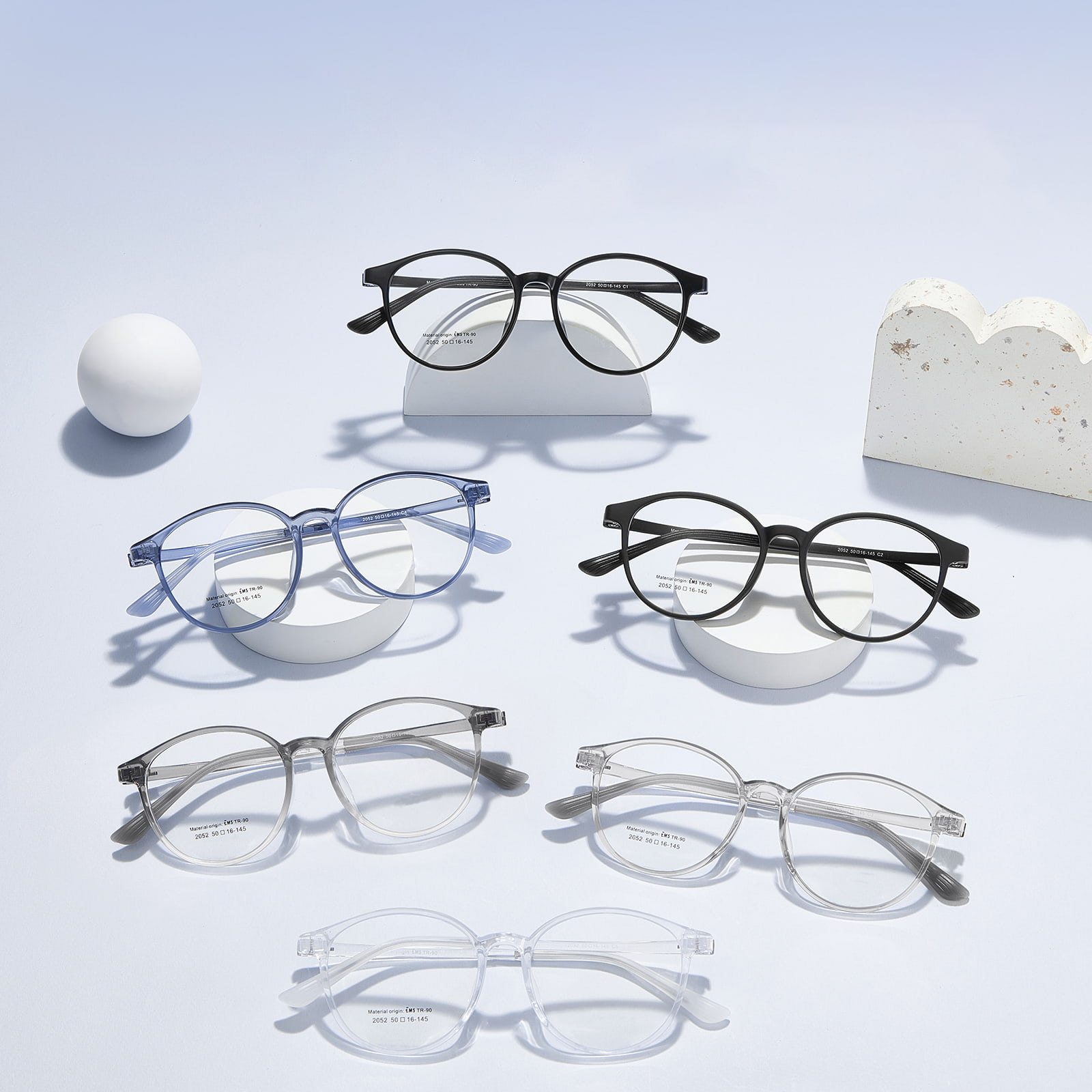 2052 Ultralight Slingshot Hinge EMS Soft Silicone Nose Pads Glasses