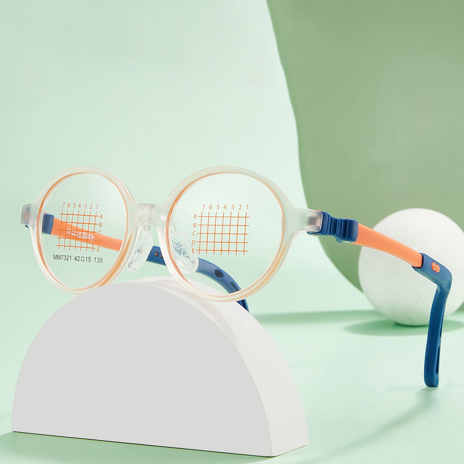 MM7321 Anti-Bending Adjustable Temple EMS Glasses