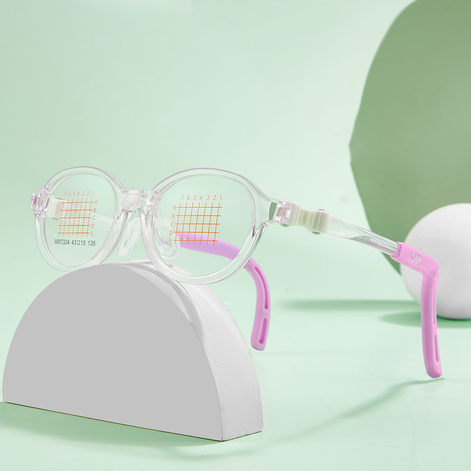 MM7324 Non-Breakable Adjustable Temples EMS Glasses